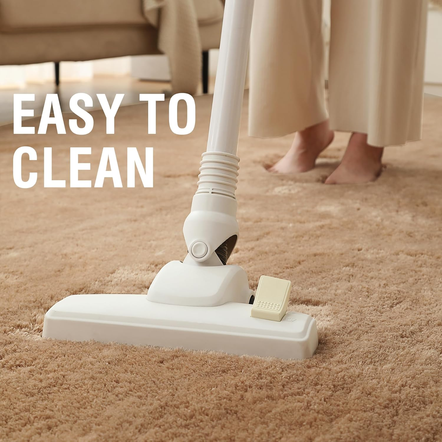 Soft Indoor Modern Shag Area Rug for Living Room Fluffy Rugs Anti-Skid Shaggy Rug Nursery/Dining Room/Home/Bedroom/Office Carpet Ultra Soft Floor Rug(Warm Sand, 61X91Cm) image number 6