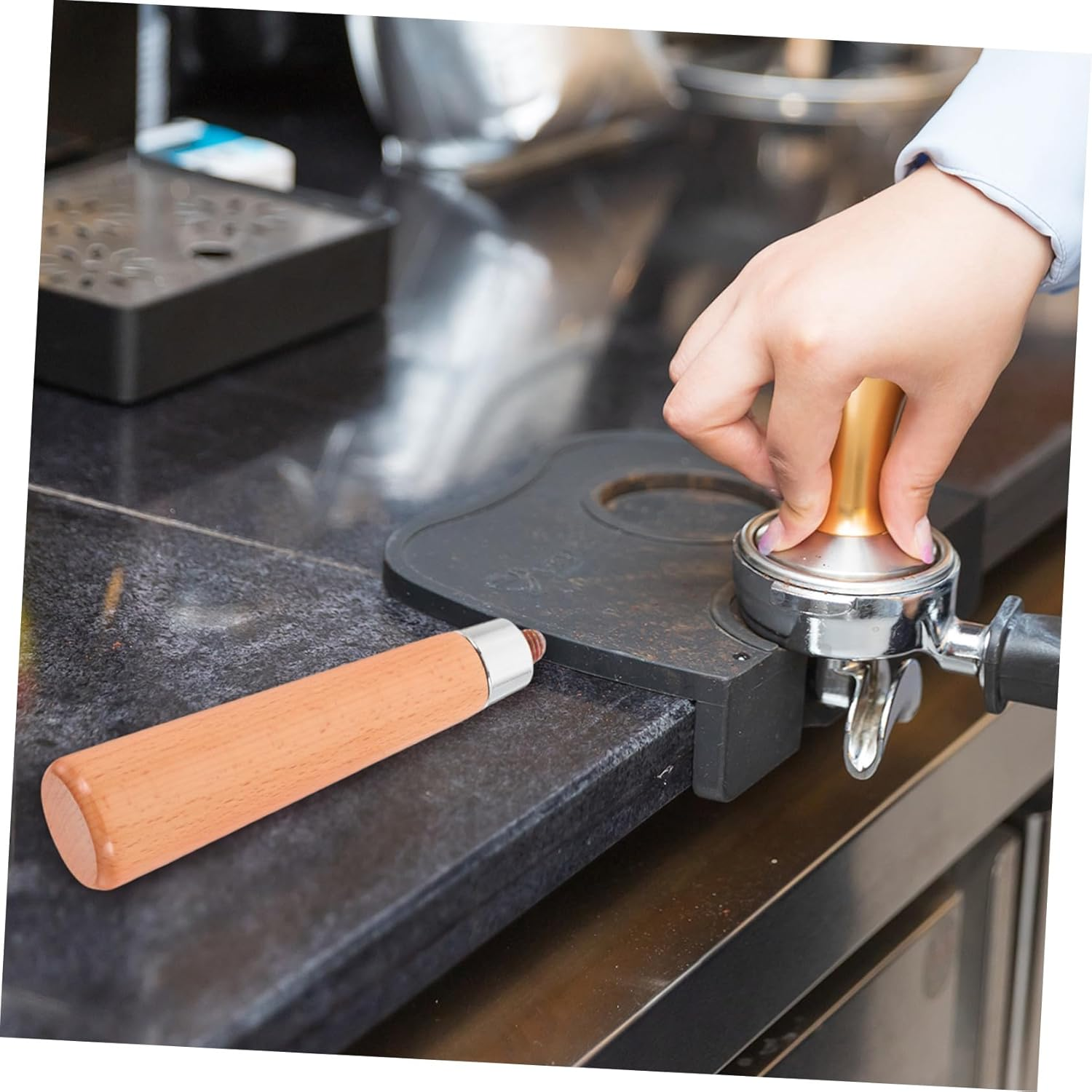 JECOMPRIS Handle for Espresso Bottomless Portafilter Machine Handle Replacement Coffee Accessories for Home Coffee Bar image number 5