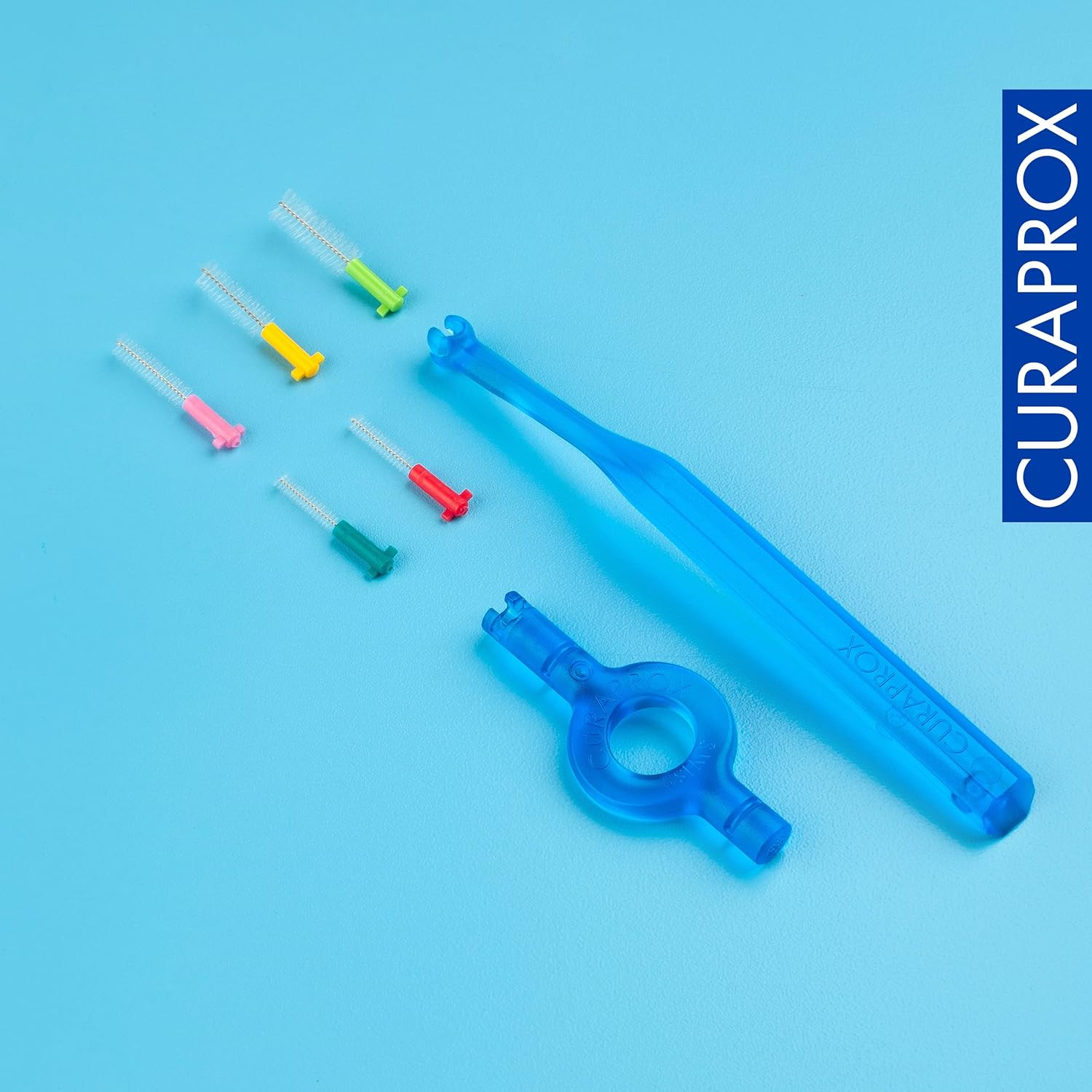 Curaprox Interdental Brushes Prime Start Mixed Set, CPS 06 + CPS 07 + CPS 08 + CPS 09 + CPS 11 + UHS 409 Brush Holder + UHS 470 Brush Holder, Blue image number 3