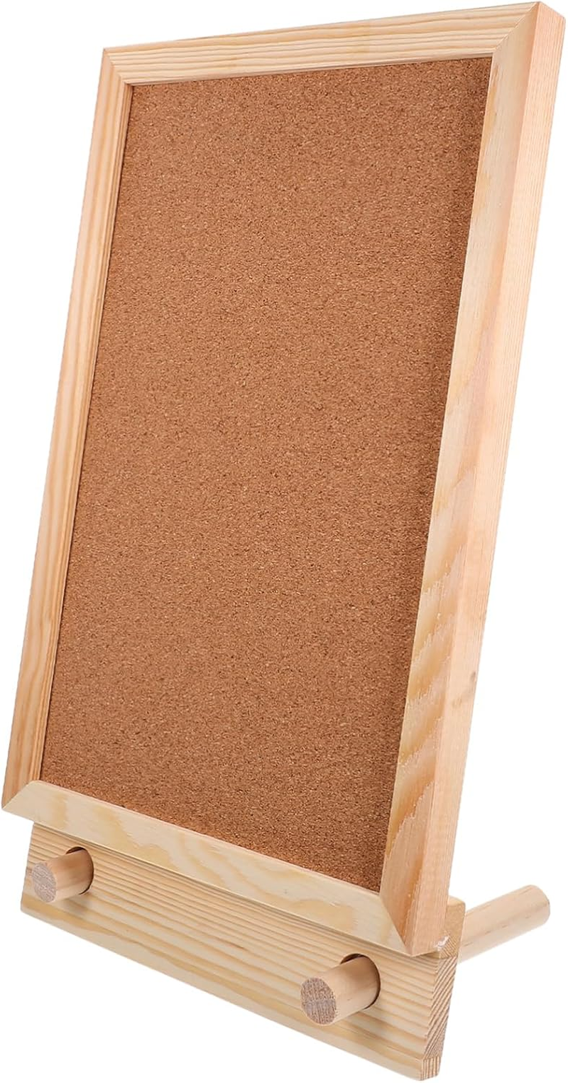 COHEALI Desktop Memo Board Cork Bulletin Board for Office Home Study Decorative Pin Push Style Memo Notice for Photo Display image number 1