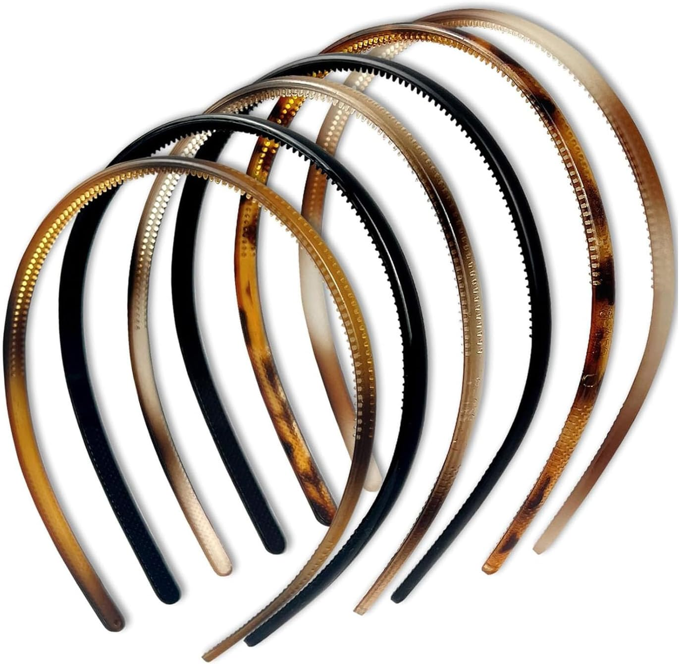 Shengsenfu 6 Pcs Toothed Hair Hoop Toothed Headband, Tooth Comb Hairband, Wavy Zigzag Headband, Plastic Hair Hoops Zigzag Hair Band, for Women Girls Fashion Hair Hoop, Plastic Sharks Tooth Hair Comb image number 4