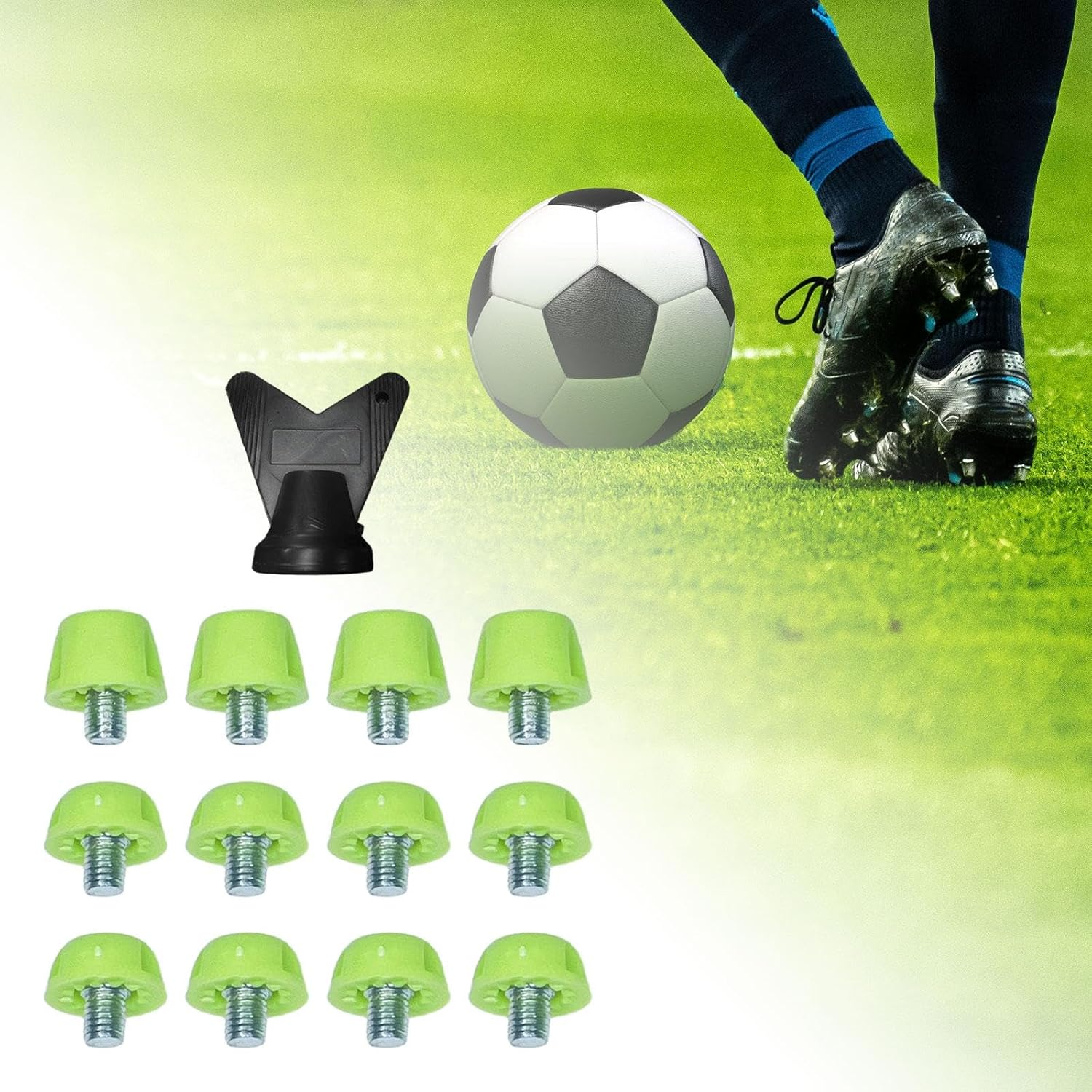 Amagogo 12X Soccer Studs Track Shoes Spikes Universal Firm Ground M5 Threaded anti Slip Football Boot Studs for Indoor Outdoor Sports image number 4