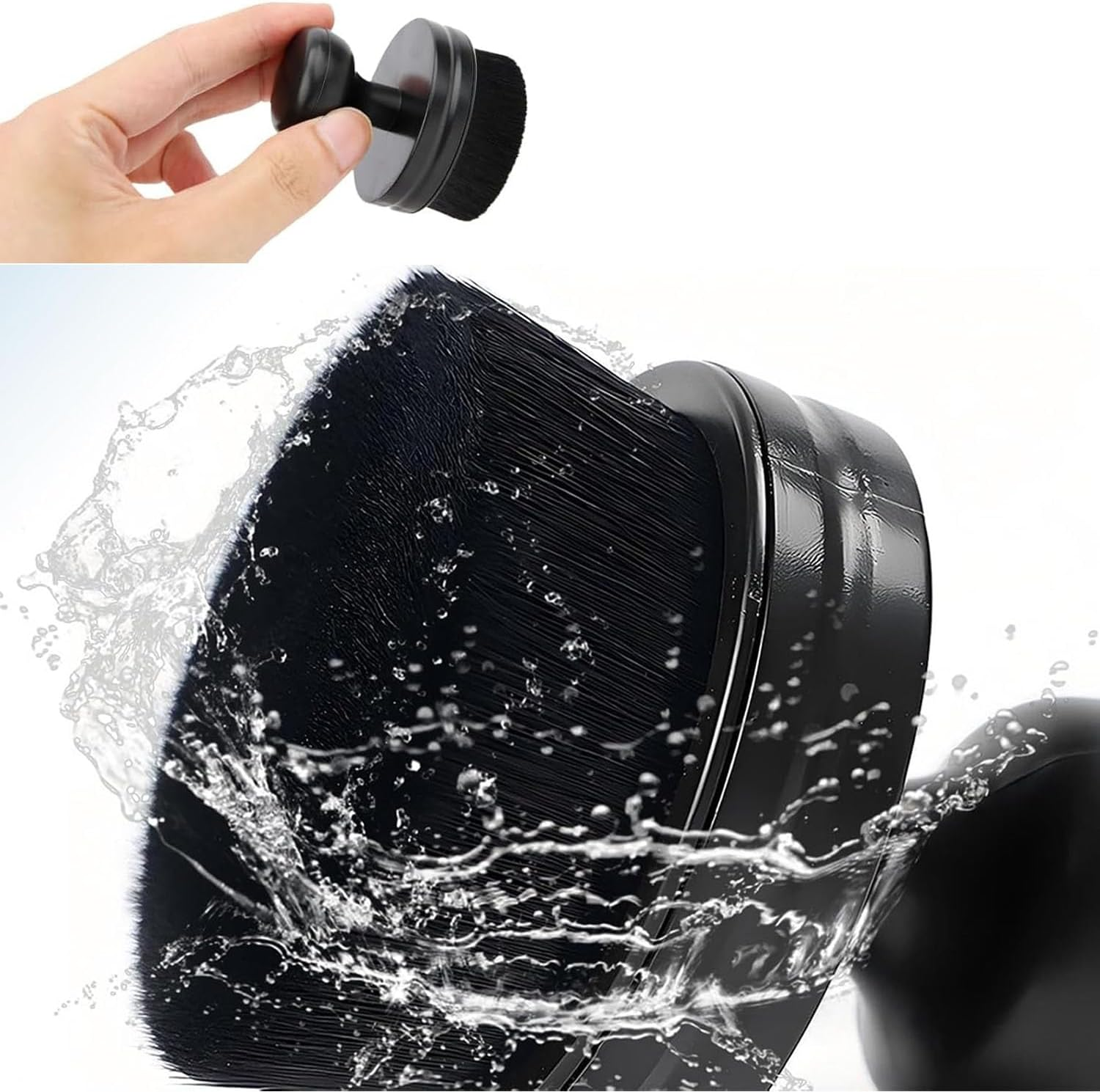 Paifeancodill Car Interior Detail Brush,1Pcs Car Detail Wheel Brush Car Tire Brush Car Tire Polishing Brush High Density Tire Polishing Applicator Brush Car Tire Decoration Applicator Brush (Black) image number 2