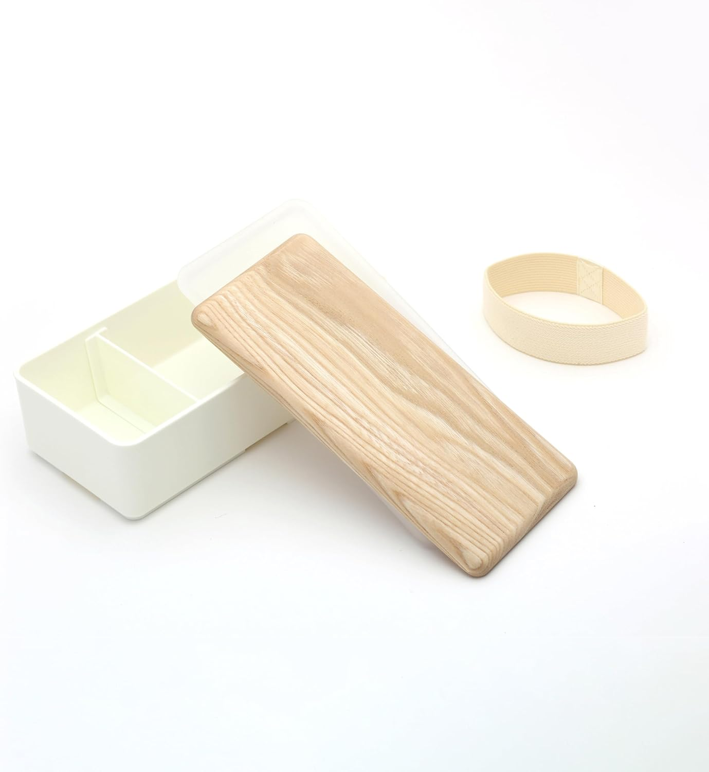 Miyoshi Seisakusho 0601-0057 Wooden Lid Lunch Box, Sen, White, Size: Approx. W 7.0 X D 3.4 X H 2.4 Inches (17.8 X 8.7 X 6 - White image number 4