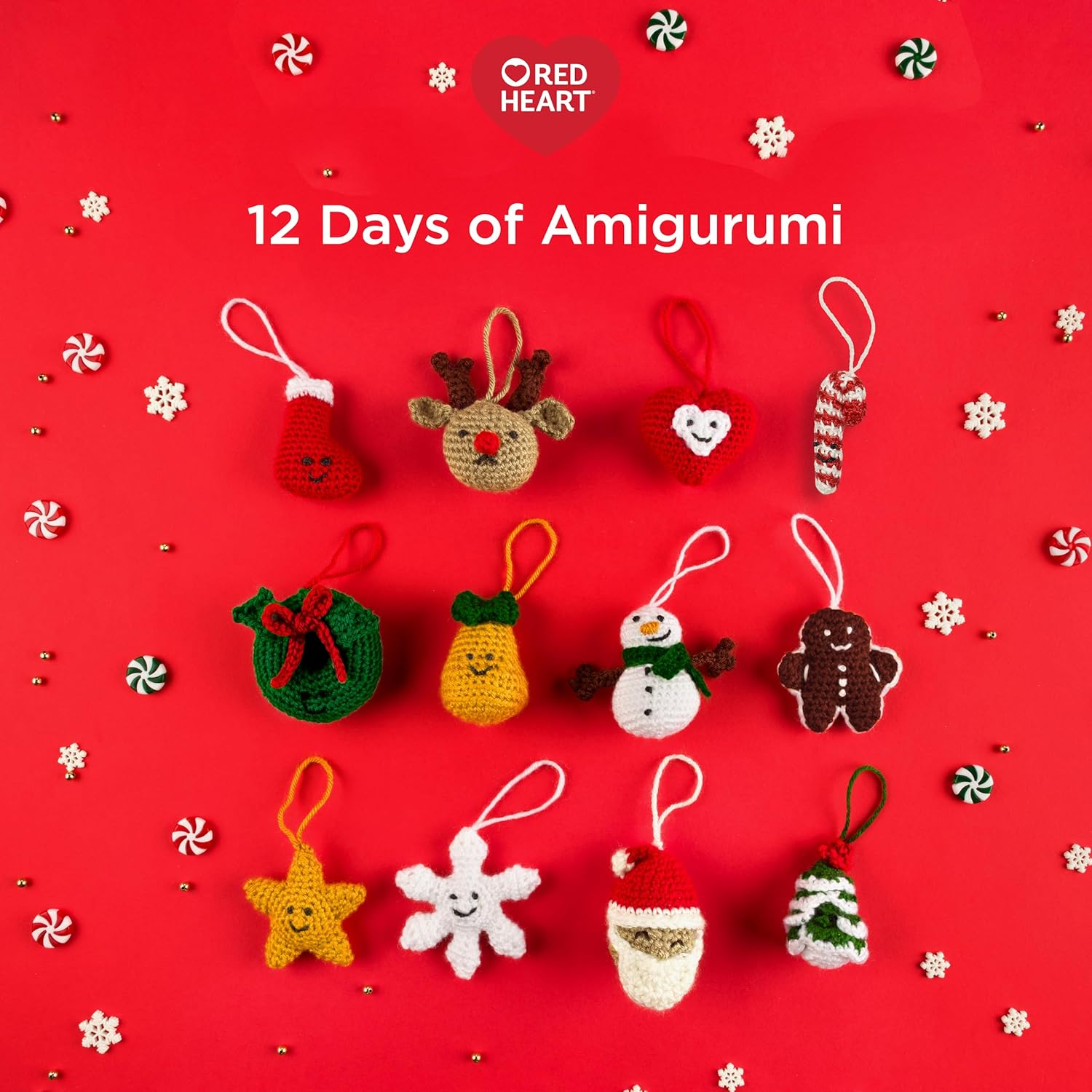 Red Heart Advent Calendar Multi Color Yarn - 1 Pack of 14.53Oz/412G - 100% Acrylic - #4 Worsted (Medium) - - Knitting/Crochet