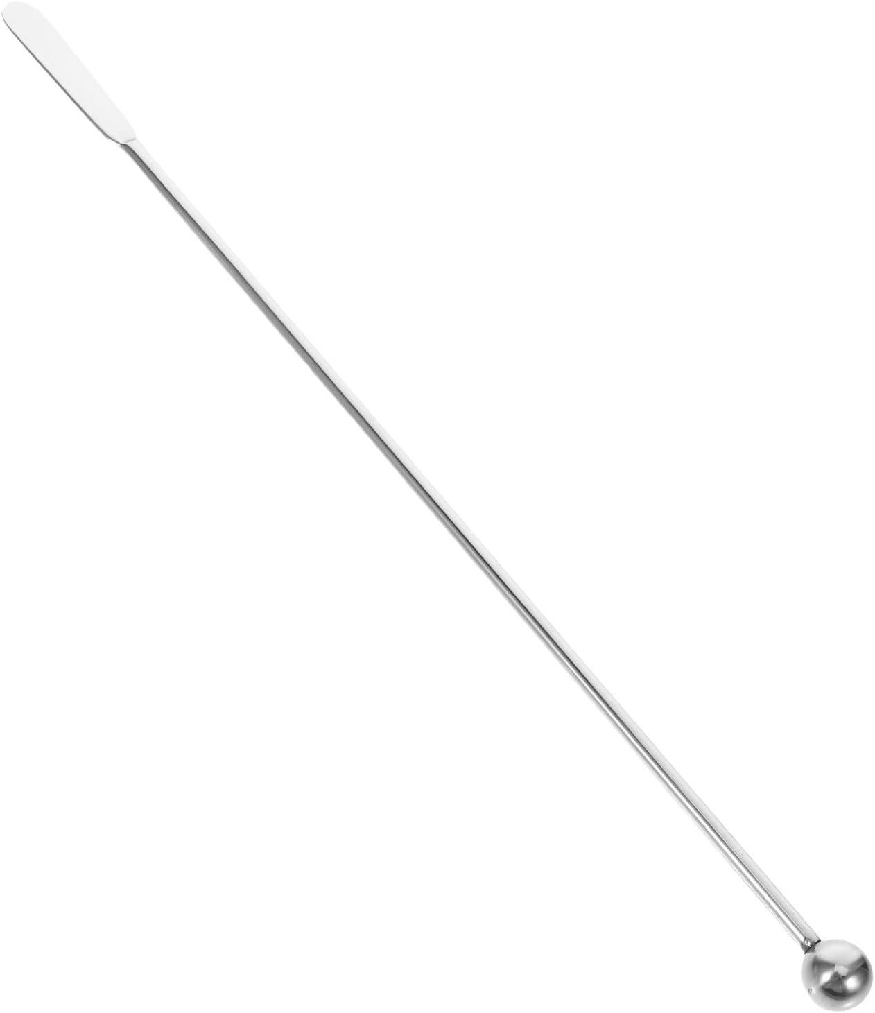Toyvian Stainless Steel Cocktail Stirring Rod, Silver Flattened Drink Stirrer for Coffee, Tea Milk Tea, Reusable Multi-Function Mixing Stick for Bar and Party Use image number 4