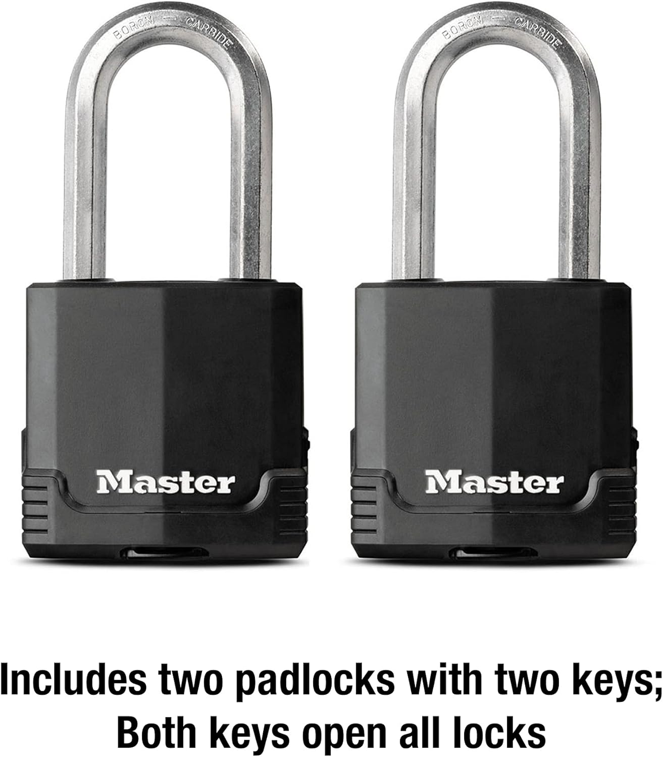 Master Lock M515XKADLHCCSEN Magnum Laminated Covered Padlock 2-1/8 Wide Steel 3/8 Diameter, 2-Inch Shackle Clearance, M515XTLHCCSEN image number 2
