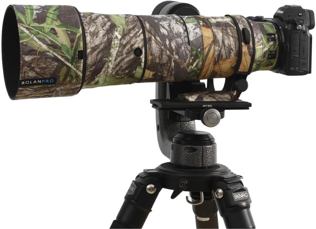 Rolanpro Lens Camouflage Coat for Nikon Z 180-600Mm F/5.6-6.3 VR Cover Lens Protective Sleeve Case-#39 Grass