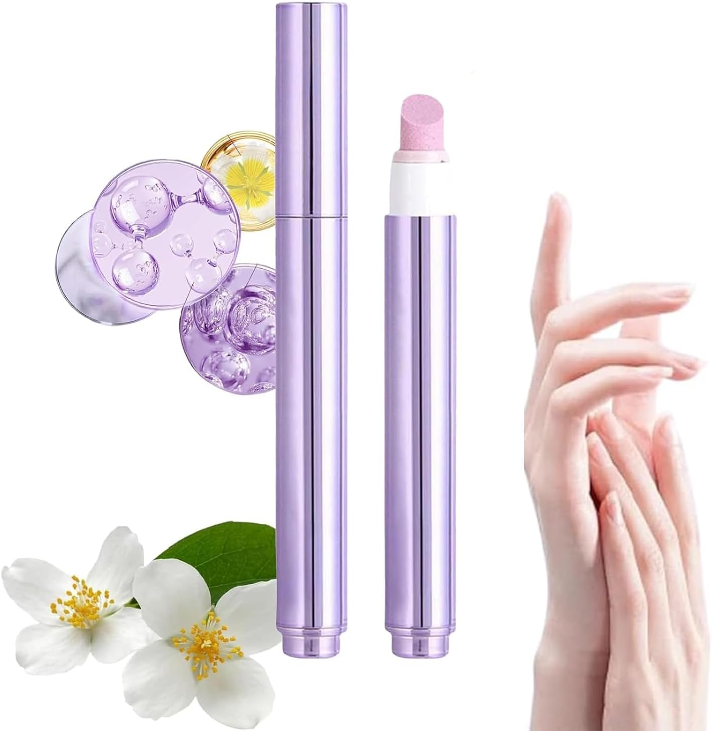 2025 Upgrade 3-In-1 Nail Care Pen, Cuticle Oil Pen for Nails, Cuticle Pusher Nail Oil Pen with Ceramic Tip for Hangnails, Dry & Damaged Nails, Moisturize Strengthen Brighten Nails Care (1PCS) image number 3
