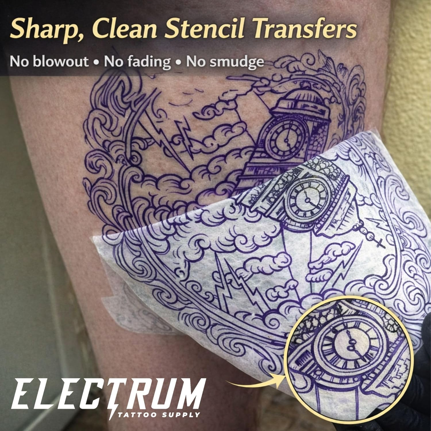 Electrum Tattoo Transfer Gel Solution - Stencil Application Gel for Carbon and Marker Stencils, Made in the USA by Tattoo Artists, 2 Ounces image number 3