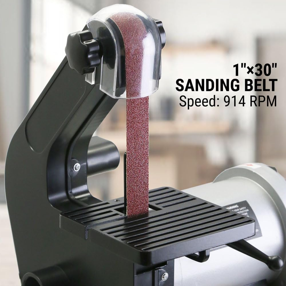 Vertical Belt & Disc Sander Combo Bench Grinder 350W 25Mm Linisher 125Mm Sanding