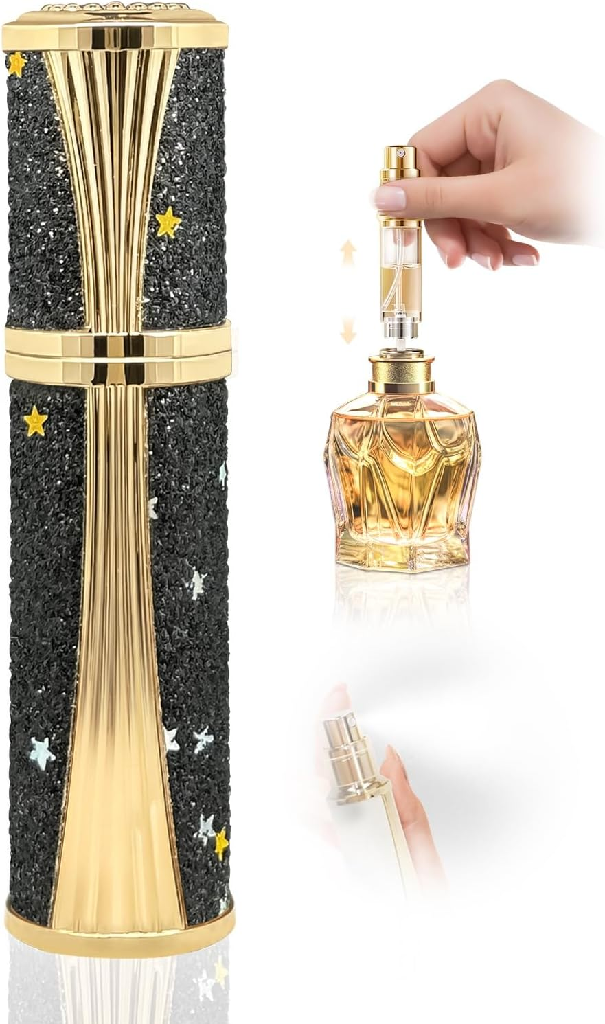 Perfume Atomizer Refillable,Empty Portable Cologne Dispenser,Mini Aftershave Sprayer for Men and Women 5ML (Pink)