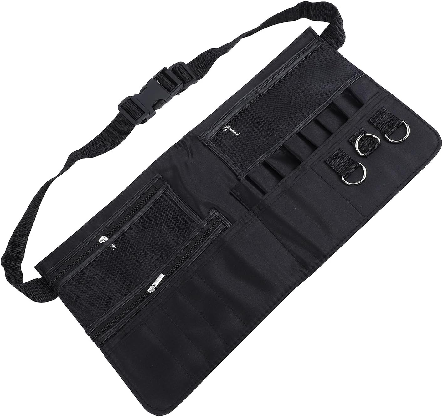 TOPINCN Adjustable Makeup Brush Bag Waist Belt with Multiple Pockets for Beauty Salon, On-Site Makeup Services, Fiber + Nylon image number 1