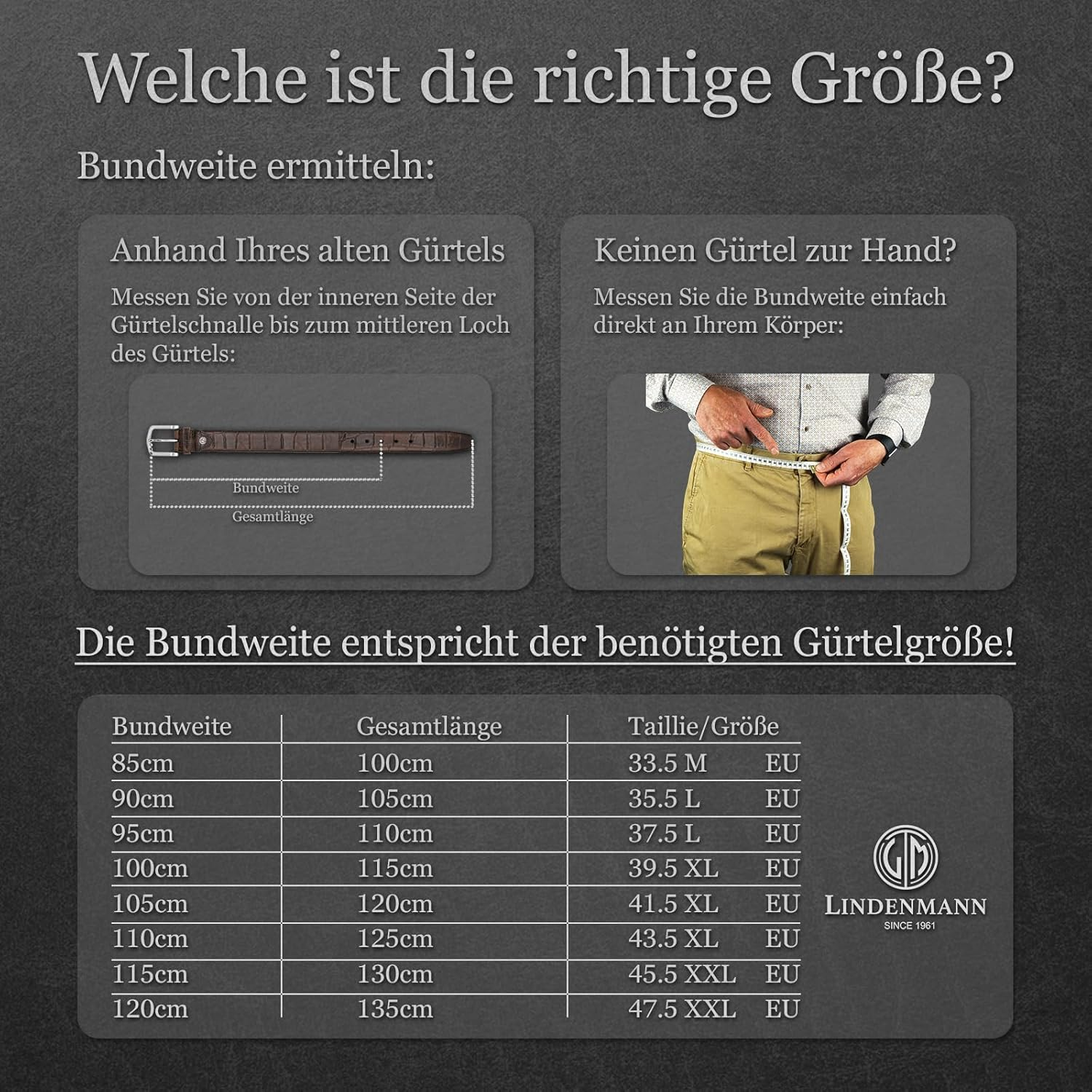 LINDENMANN Volllederg&uuml;rtel Aus B&uuml;ffelleder, 40 Mm Breit, K&uuml;rzbar, Jeans-G&uuml;rtel, XL, Dunkelbraun image number 6