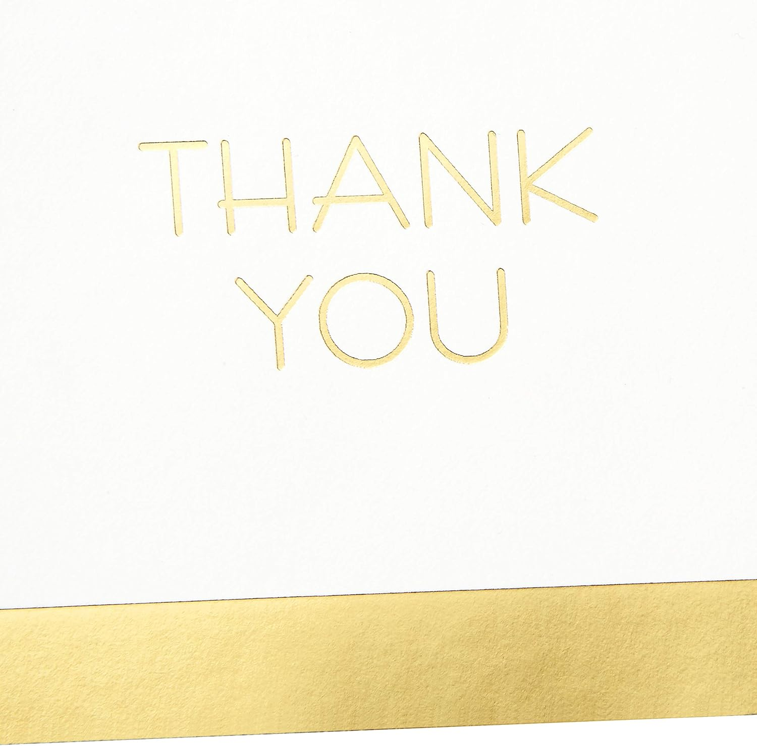 Hallmark Thank You Cards, Gold and White Bulk (40 Thank You Notes with Envelopes for Graduation, Business, Weddings, All Occasion) image number 1