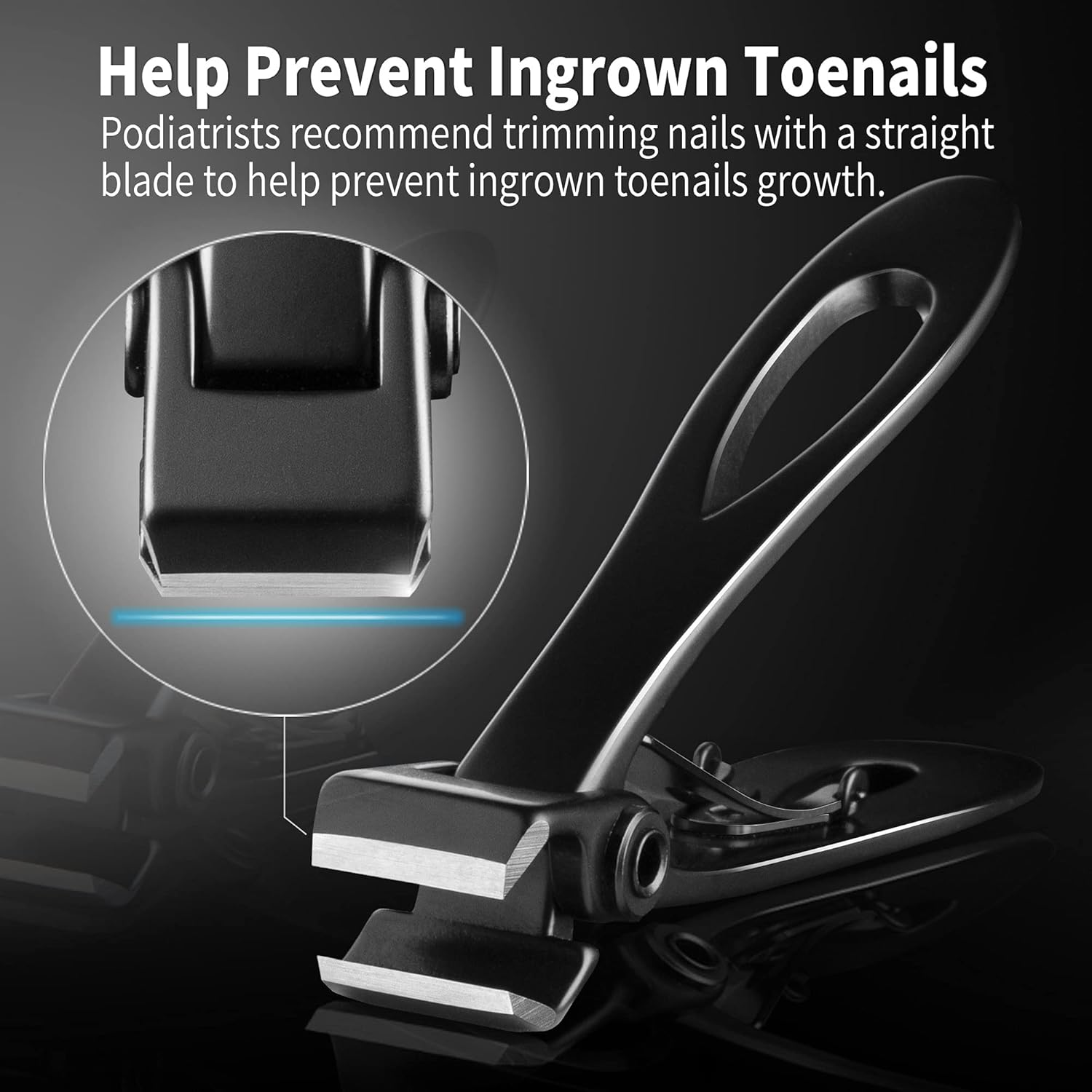 EBEWANLI Straight Nail Clipper, 17Mm Wide Jaw Opening Extra Large Toenail Clippers for Thick Nails or Tough Fingernail & Ingrown Toenail, Heavy Duty Thick Toenail Clippers for Seniors, Men, Adult image number 6