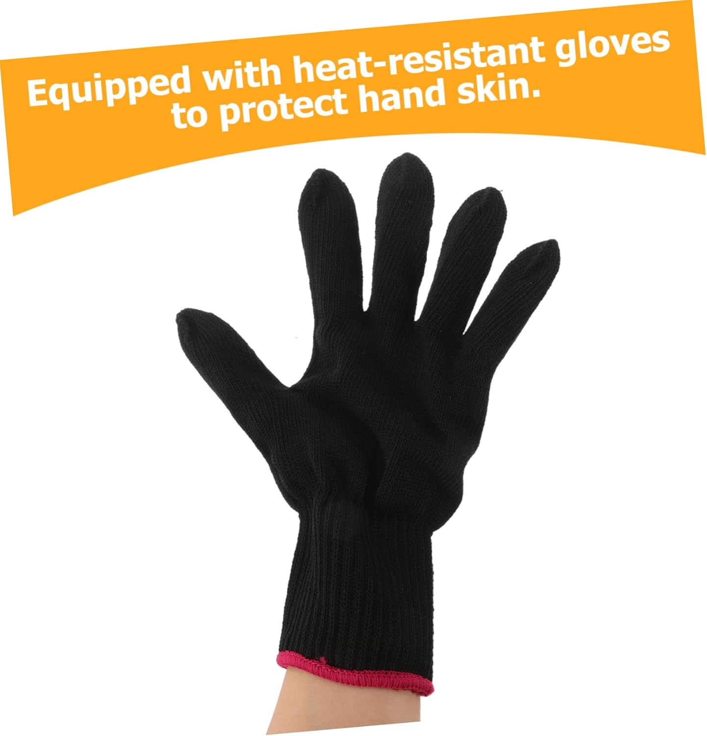 LALADEFIEE Heat Resistant Gloves for Men Scalding Hair Styling Mitts Heatless Curlers Headband Fast Heating Function