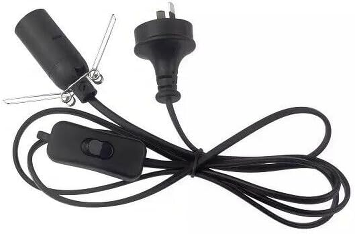 Ledlabs Himalayan Salt Lamp Power Cord 1.8M with Free Bulb - Dimmable Switch & On/Off Button Options E14 Socket - Black Replacement Cable for Salt Lamps image number 3