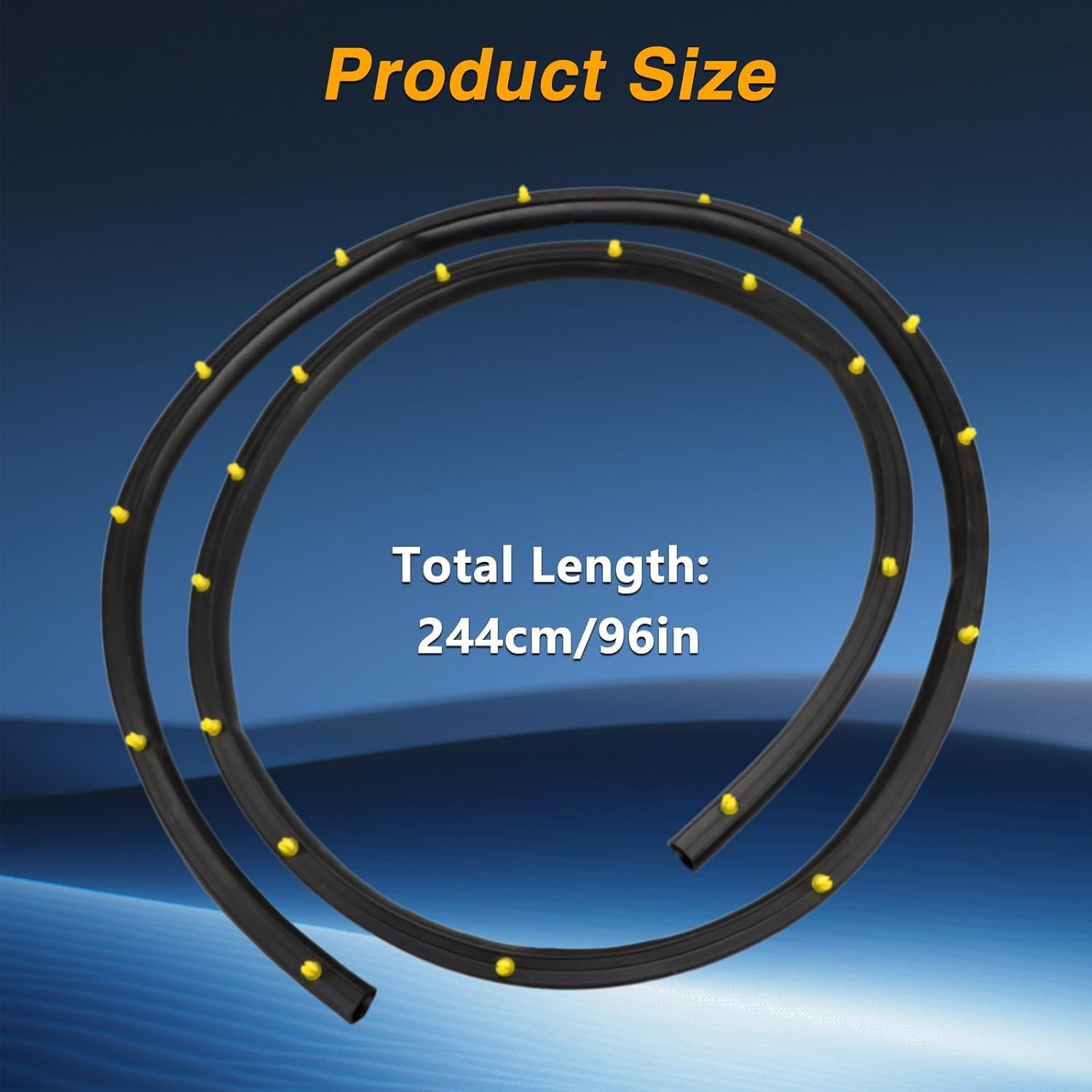 Hood Seal Strip Compatible with 2011-2021 Jeep Grand Cherokee 2011-2025 Dodge Durango, Front Seal with Rivets Replace# 68070493AA image number 2