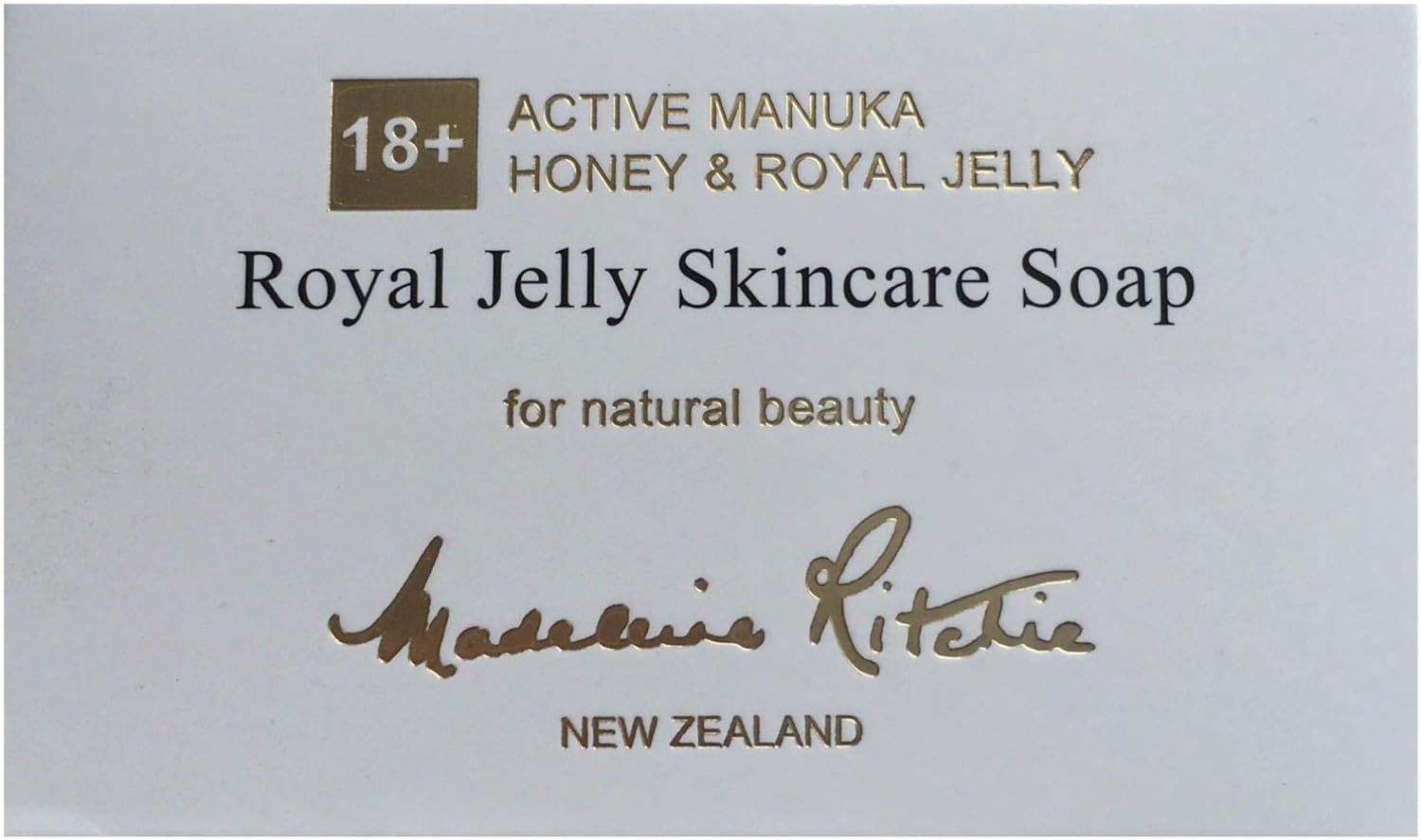 MADELEINE RITCHIE New Zealand 18+ Active Manuka Honey & Royal Jelly Skincare Soap 125G / 4.4Oz for Natural Beauty
