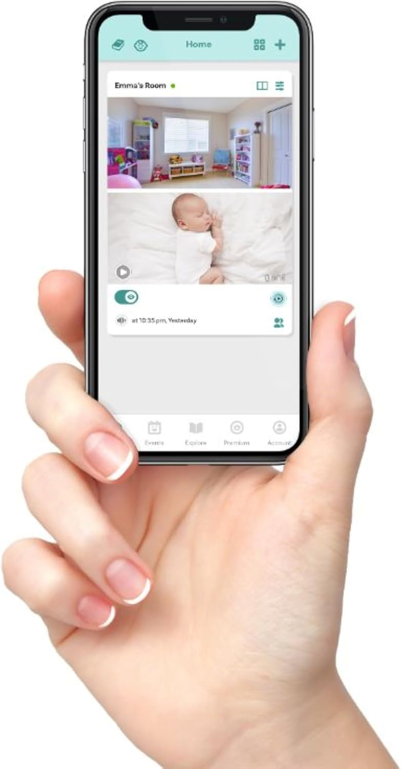 Oricom OBHDUAL Smart Baby Video HD Dual Camera Monitor with Motorised Pan Tilt - Zoom, Temperature, Lullabies, Soothing Sounds, Dual Camera, 1080P HD, Night Vision image number 6