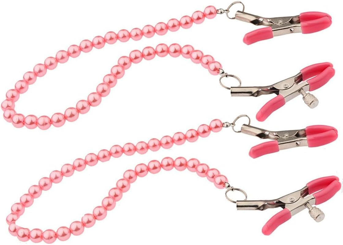 Breast Clip Toy Nipple Clamp Non Piercing Body Chain Pink Nipple Clips Women Body Adjustable Chain Clamp Nipple for Pleasure Sex Ladies Clips image number 1