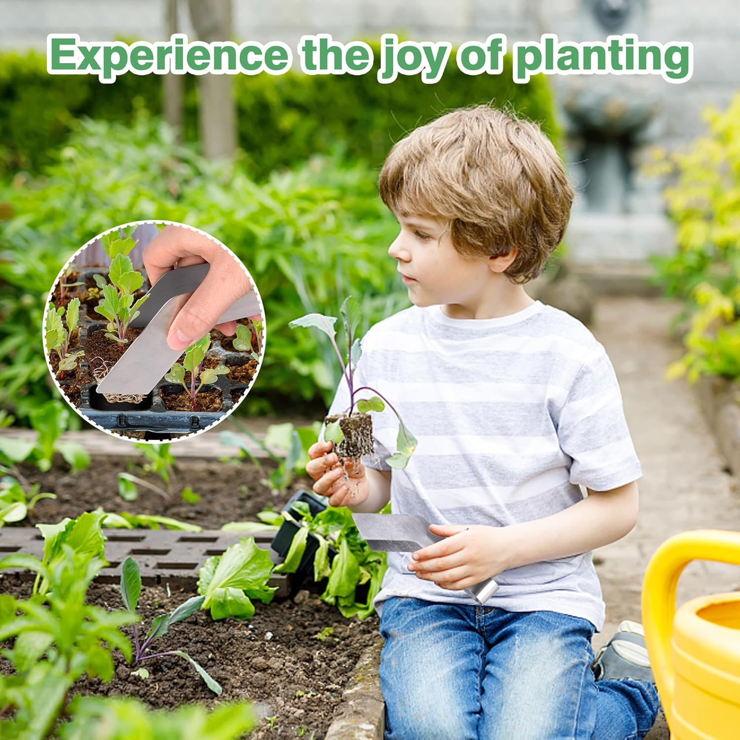 2 Pcs Seedling Transplant Tongs- 6.7 Inch Stainless Steel Gardening Plants Transplant Tongs- Seedling Remove Transplant Pliers for Reducing Root Damage image number 6