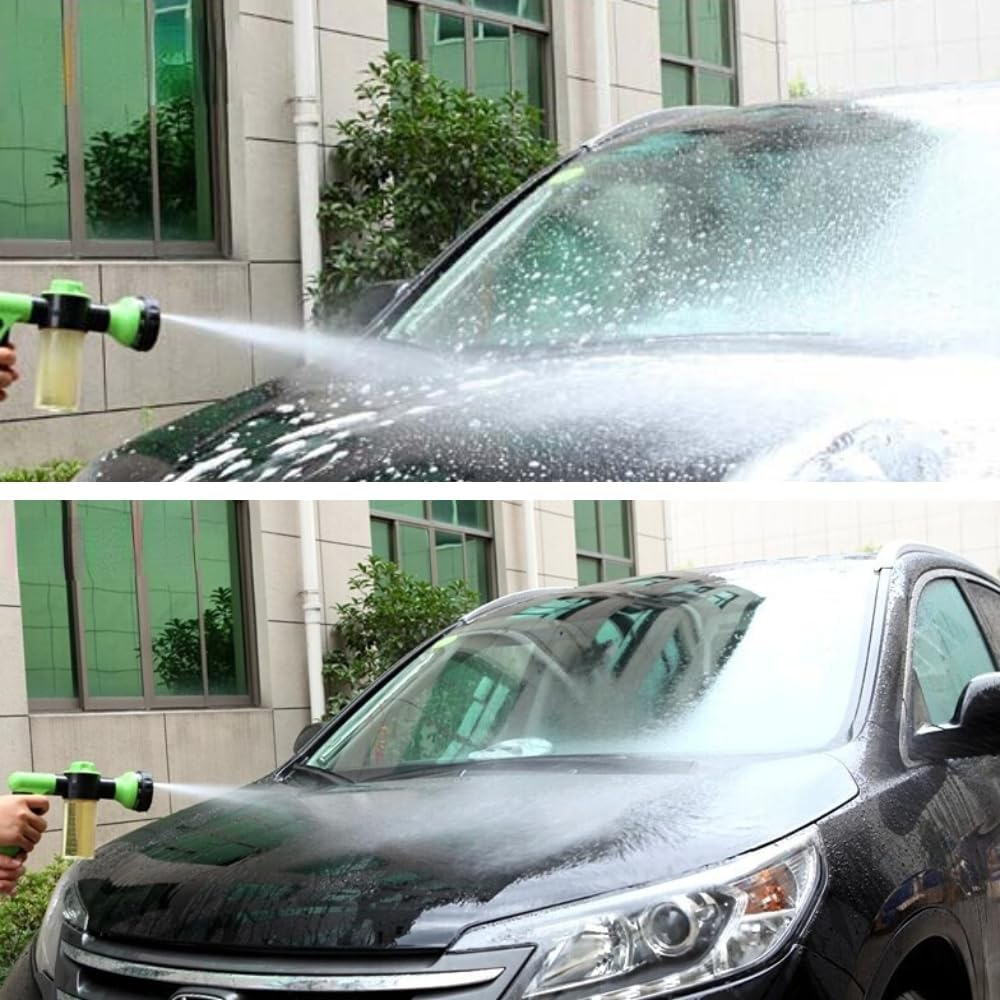 Foam Sprayer Gun Foam Sprayer Garden Hose Nozzle for Car Wash Pressure Nozzle for Watering Plants Soap Dispenser Gun High Pressure Car Wash Brush Foam Gun 8 Adjustable Spray Patterns image number 1