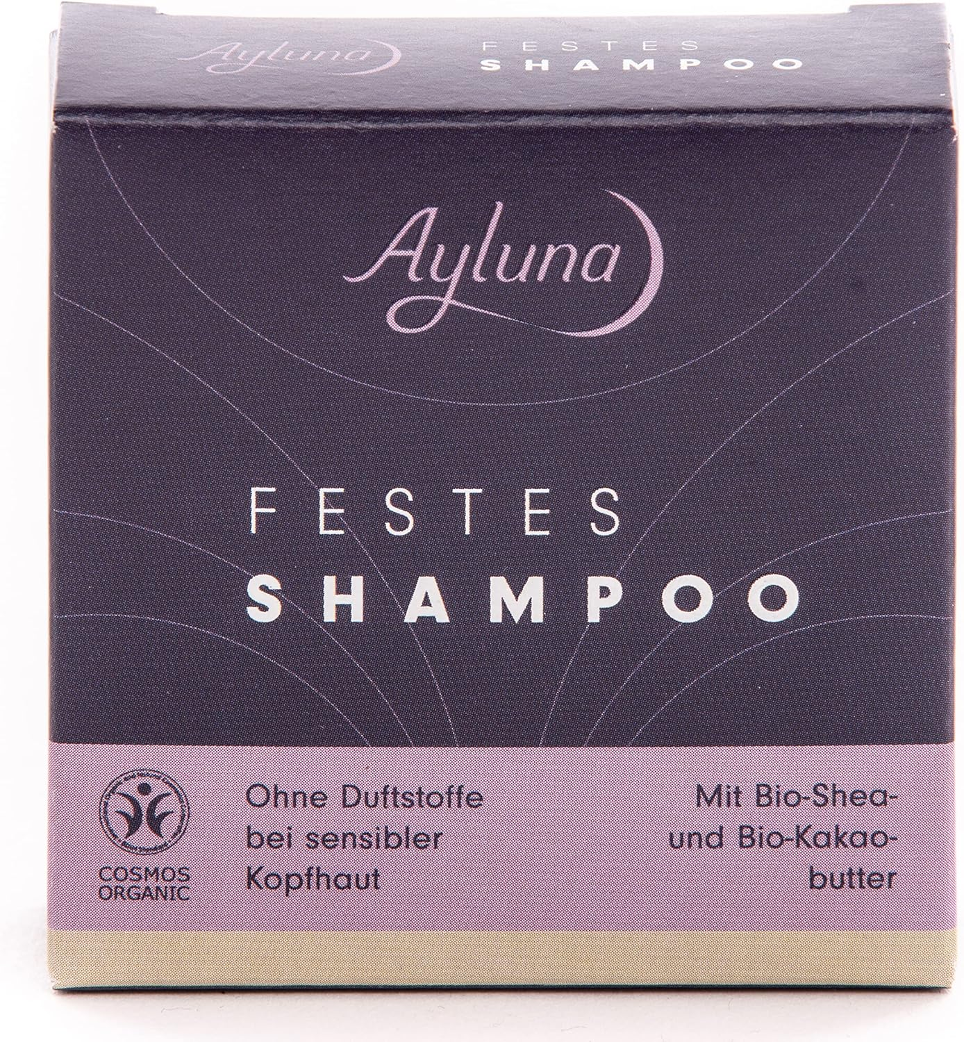 Ayluna Solid Shampoo Sensitive, Washes and Nourishes Easily and Ph Neutral like a Conventional Shampoo, Your Hair Is Gently Freed of Dirt and Washing It into a Soothing Ritual, 1 X 60 G