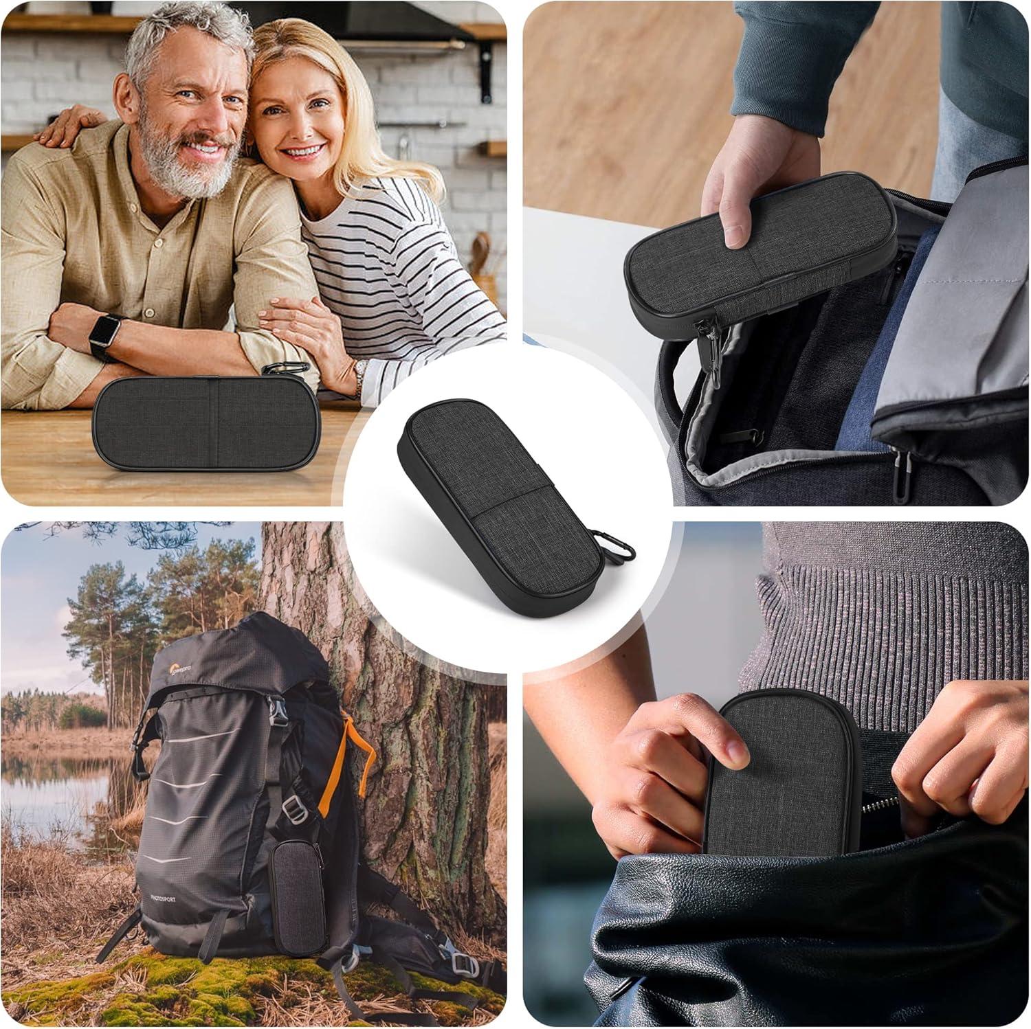 Insulin Pen Cooler Travel Case Diabetic Medication Insulated Cool Organizer with 2 Reusable Ice Packs for Insulin Pen and Other Diabetic Supplies, for the Daily Life and Trip(Black)