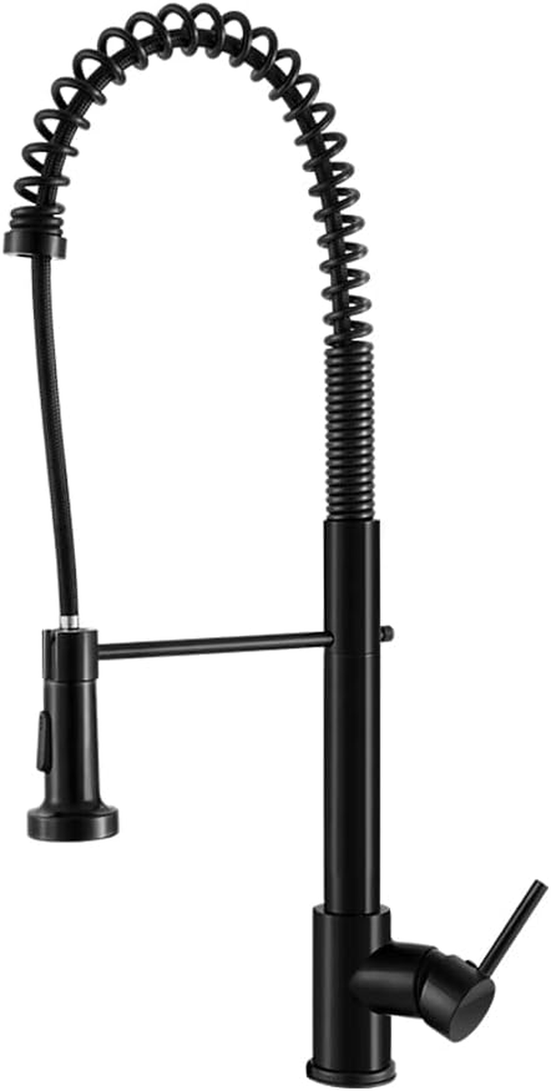 Cefito Kitchen Tap, 360&deg; Gooseneck Sink Mixer Taps Pull Out Spray Head Rotating Faucet Water Aerator Extender for Home Bathroom Laundry, Brass Body Hot and Cold Switch Retractable 120Cm Length Black image number 1