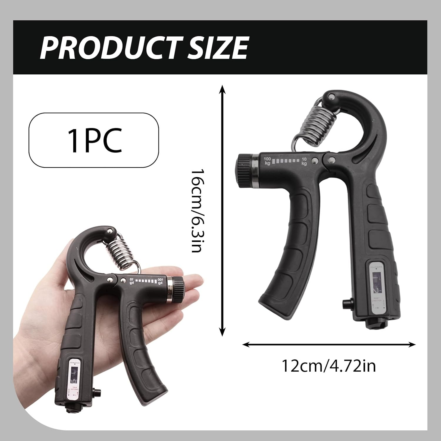 Hand Grip Strengtheners, Grip Strength Trainer, Adjustable Resistance 10-100Kg, Hand Exerciser for Muscle Building, Injury Recovery-Heavy Duty Trainer for Forearm & Wrist image number 5