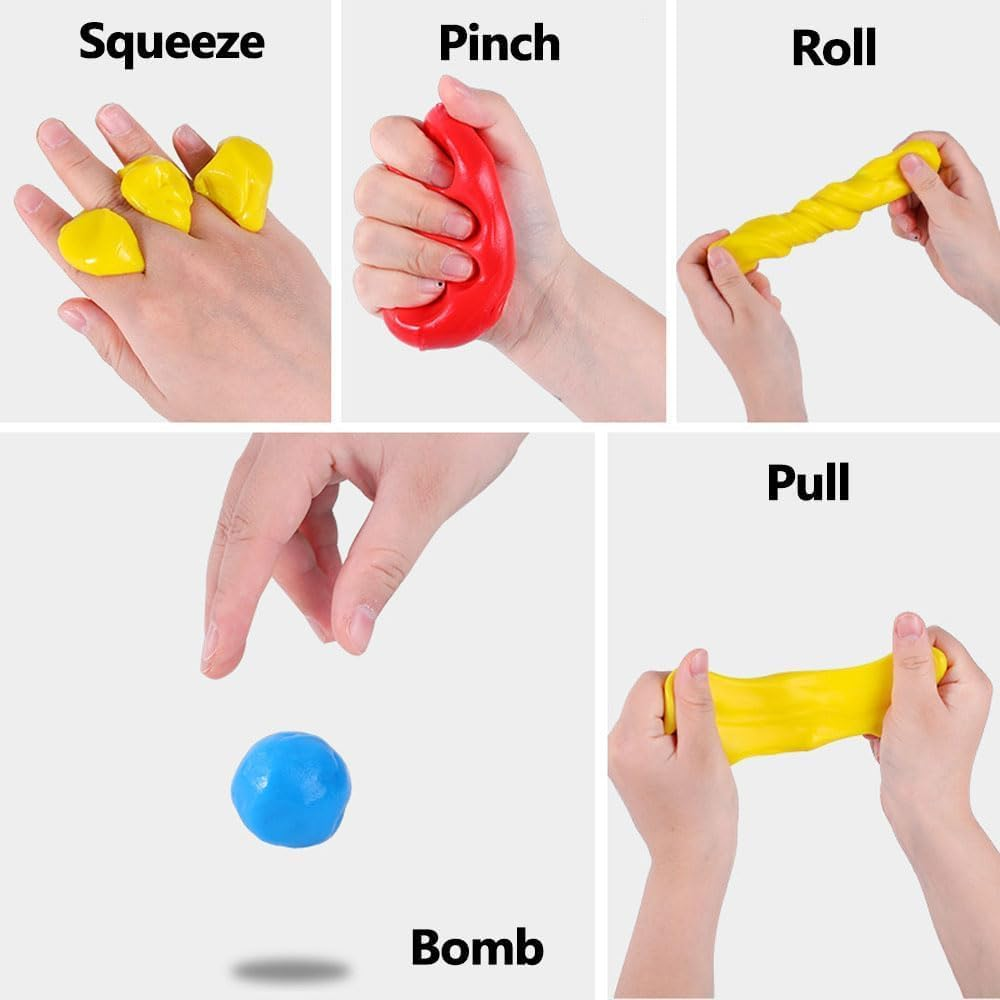 Hand Exercise Putty Kit, 4 Colours, Therapy Grip Strengthening and Stress Relief, Finger and Hand Rehabilitation image number 3