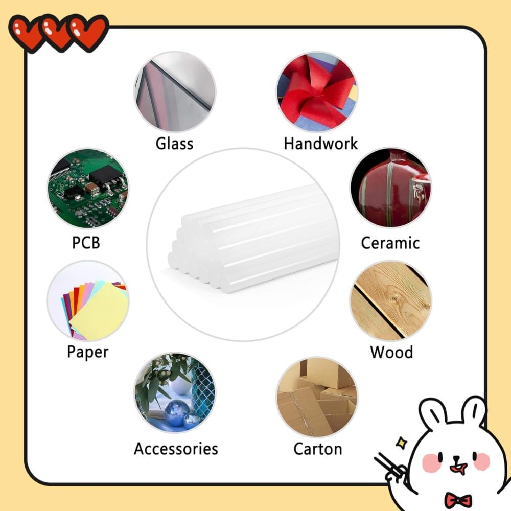 50Pcs Hot Melt Glue Sticks,0.27 X 3.93 Inch /(0.7Cmx10Cm) Hot Melt Glue Sticks, Dent Repair Tool Glue Gun Sticks for DIY, Decoration, Car Dent Repair(Transparent) image number 2