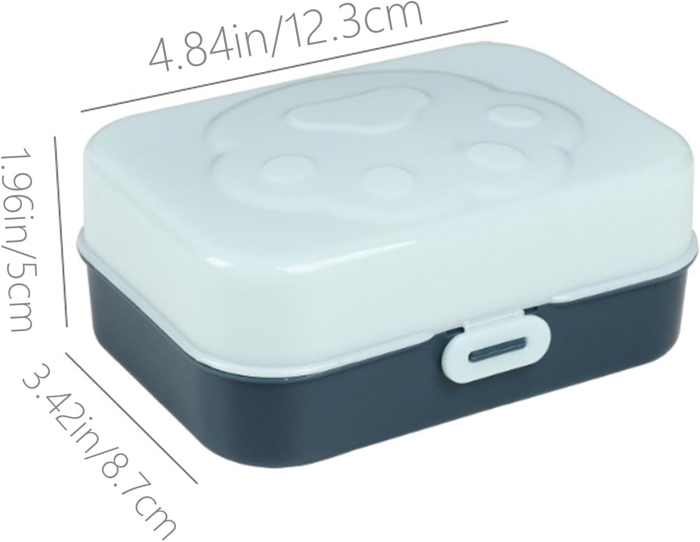 Lueear Shampoo Bar Holder Travel Case | Cleaner Bar Washing Holder | Body Cleaning Bar Drain Box for Gym Cat Paw Design with Sealing Lid image number 3