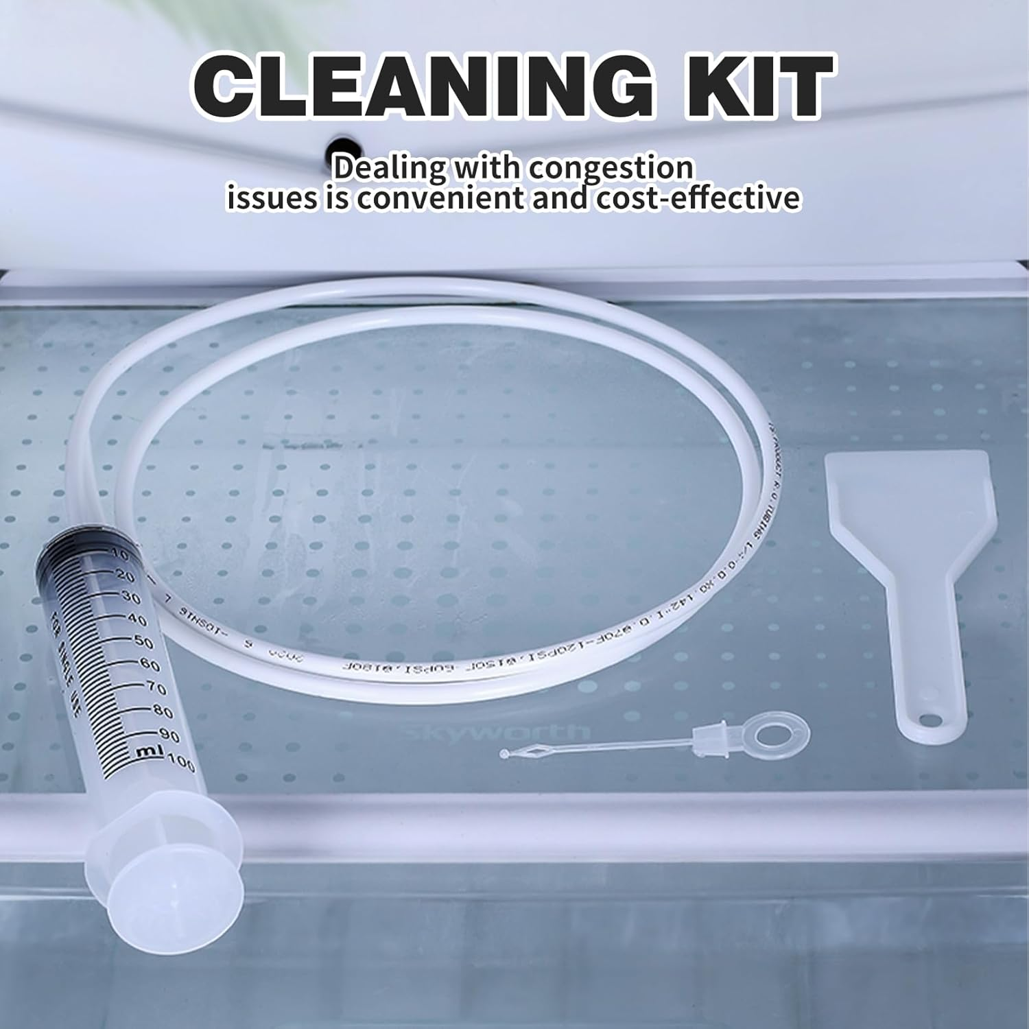 Refrigerator Cleaning Set Cleaning Brush Cleaner, Refrigerator Drain Cleaner, Drain Cleaning, Refrigerator Cleaning Set, Drain Brush Drain, Fridge Cleaner Drain Hole Defrost Spray image number 5