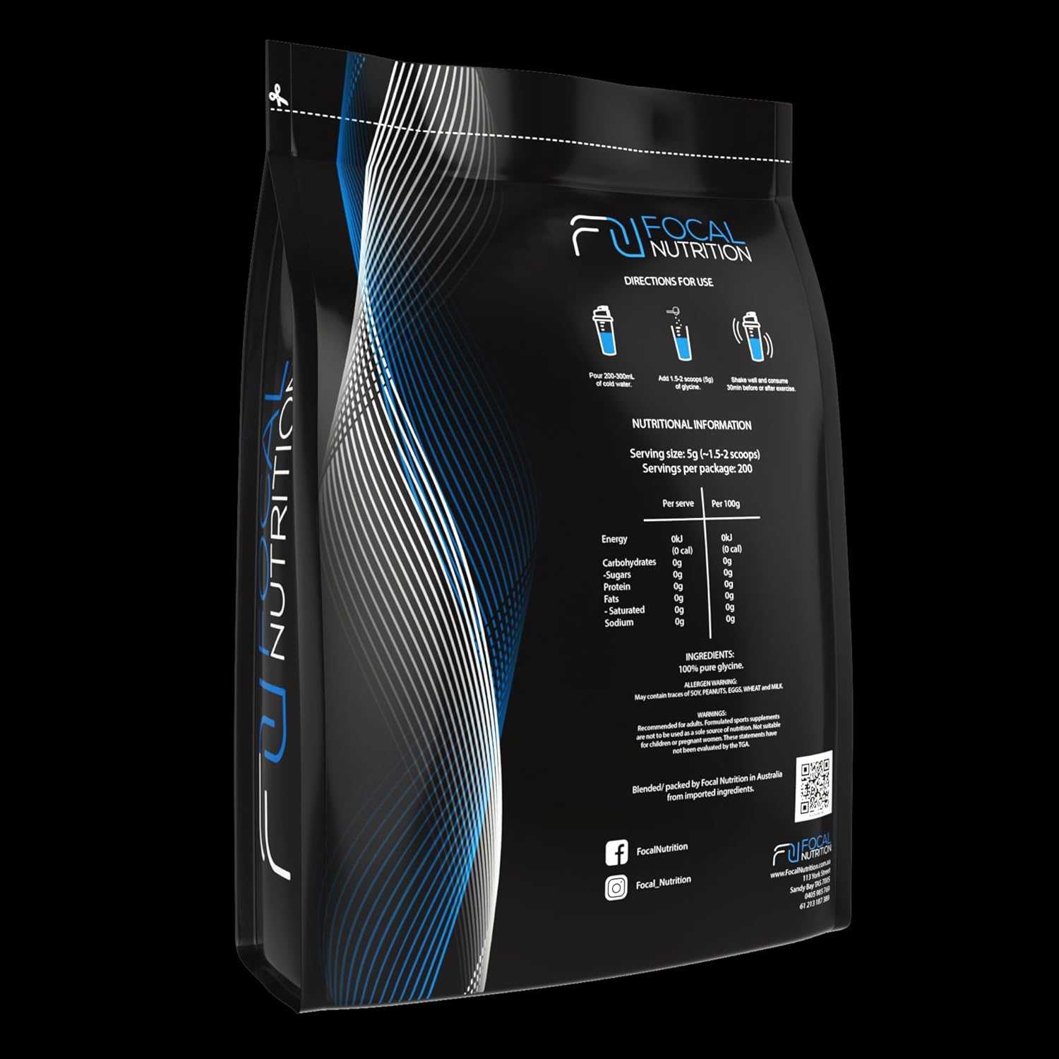 FOCAL NUTRITION GLYCINE POWDER 1Kg *Pharmaceutical Grade*&hellip; image number 3