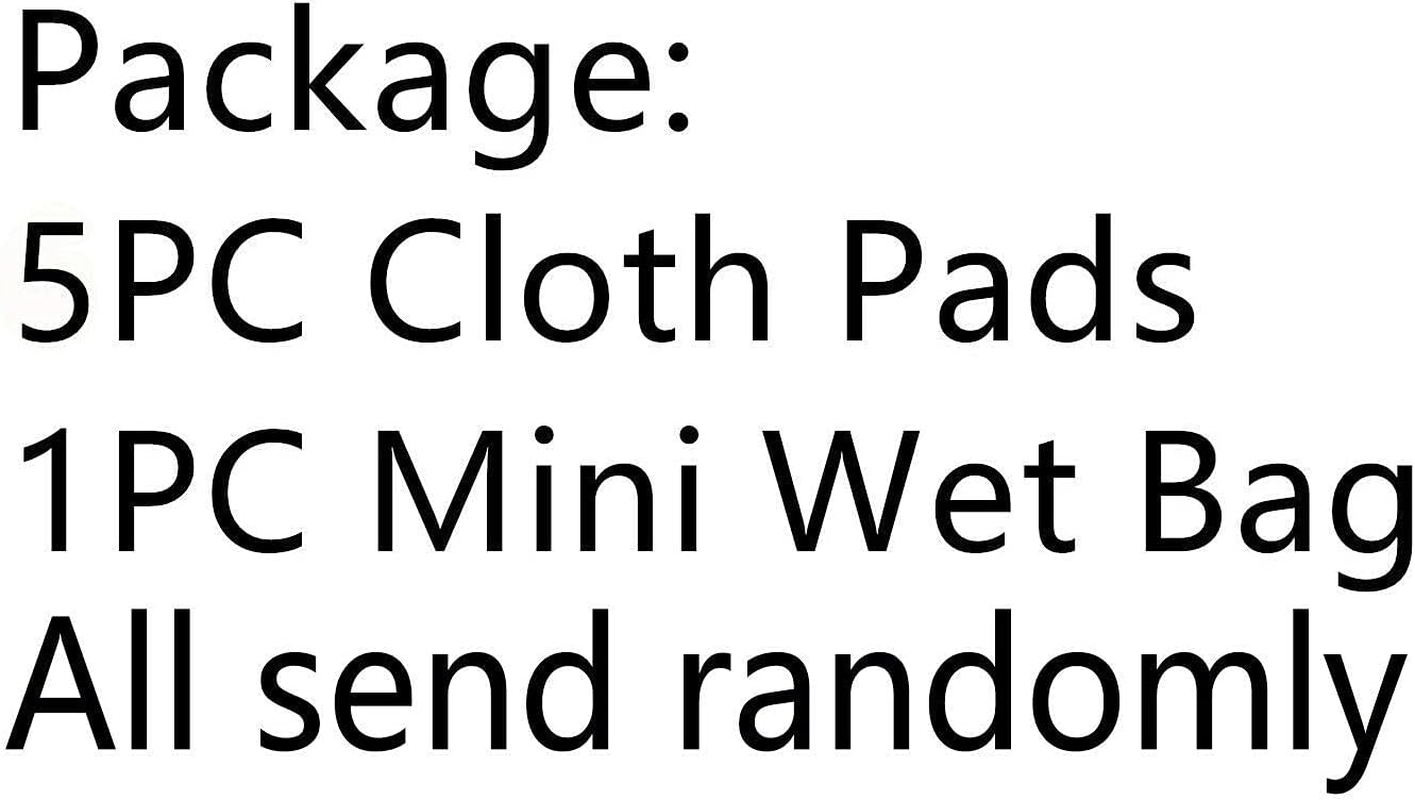 6Pcs Resuable Waterproof Menstrual Pad Sets Including 1Pc Mini Wet Bag and 5Pcs Heavy Flow Red Color Microfleece Stay Dry Menstrual Pads Mama Cloth Sanitary Napkins&hellip;