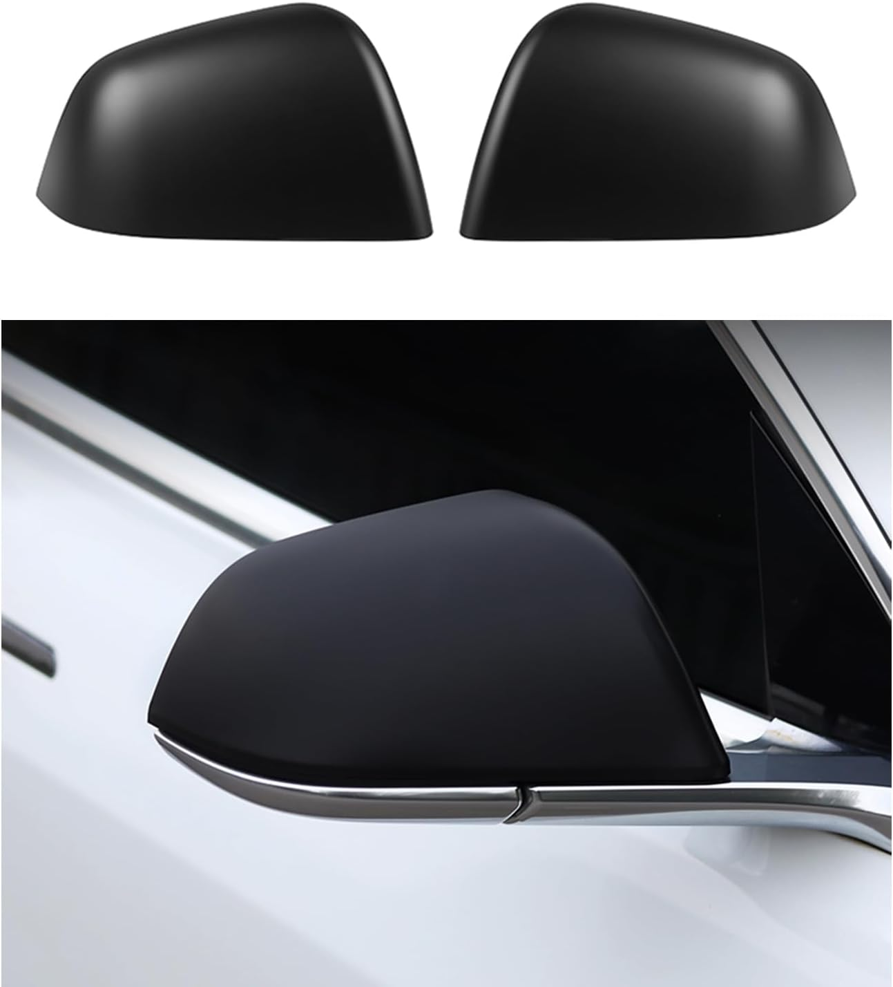 Fit Tesla Model Y Juniper Rearview Mirror Guard Cover,For ABS Side Mirroe Cover Exterior Accessories Compatible with Tesla Model Y Juniper 2025 2026(Glossy Carbon Pattern)
