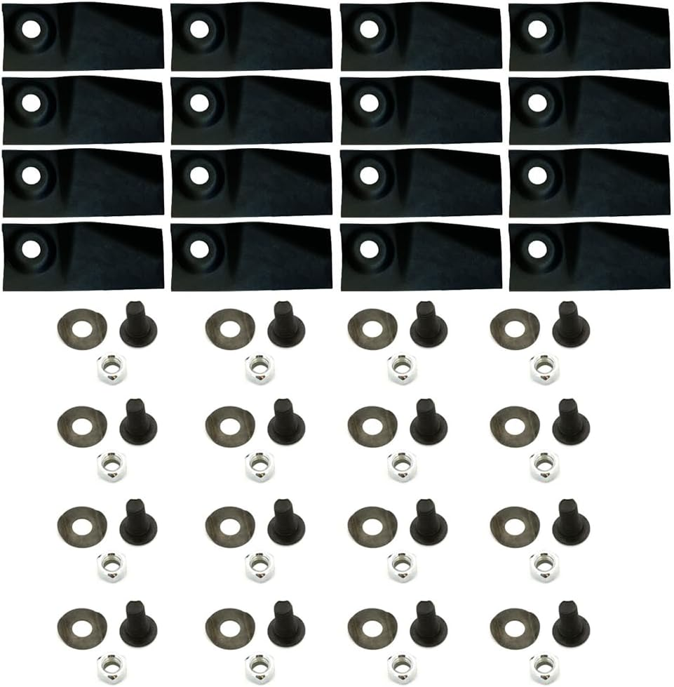 8Pcs Blades & Bolts Set for 18" & 21" Cut MTD Yardman Mowers 753-9006 for 18" Stihl Viking Lawn Mowers 6213 007 1000 image number 1
