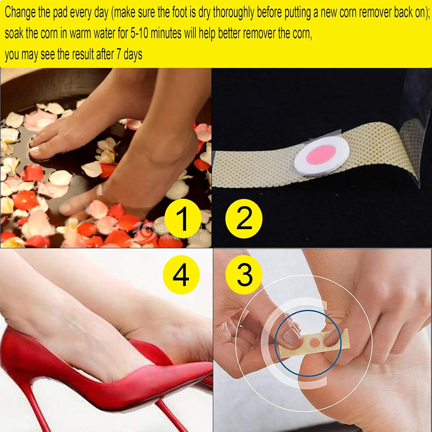 Reppkyh 24 Pieces Corn Removers for Feet, Corn Removers for Toe, Foot Corn-Toe Corn-Callus Removal, Corn Remover Feet image number 1