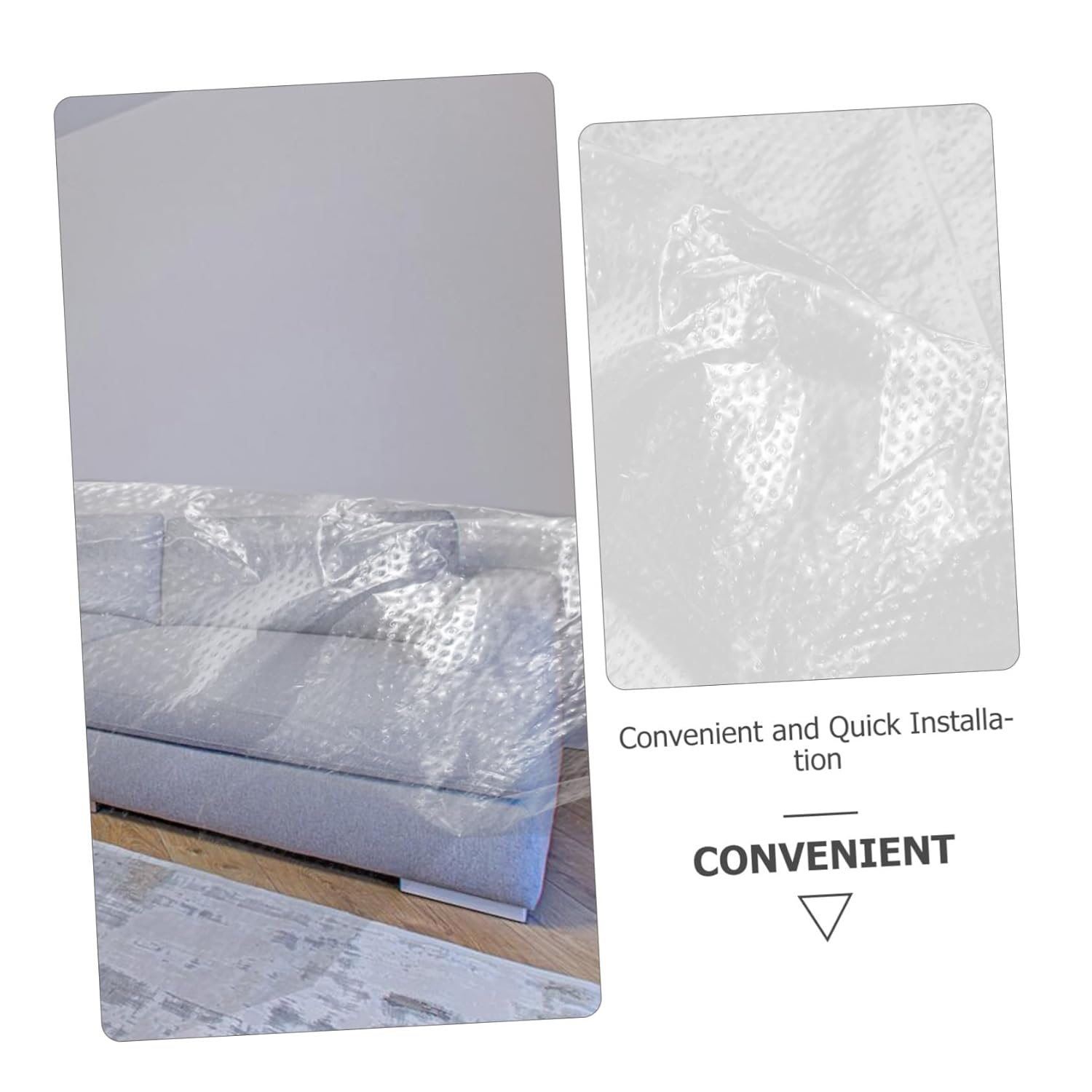 CANIGHT 3Rolls Dust Protective Film Furniture Cover Film Masking Tape for Neck Sealer image number 3