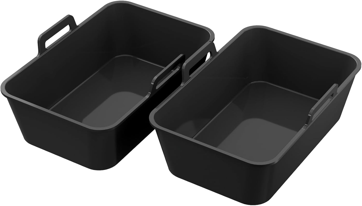 Air Fryer Loaf Tins, Silicone Baking Moulds for Ninja Dual Air Fryer, Pack of 2 Air Fryer Accessories, Black