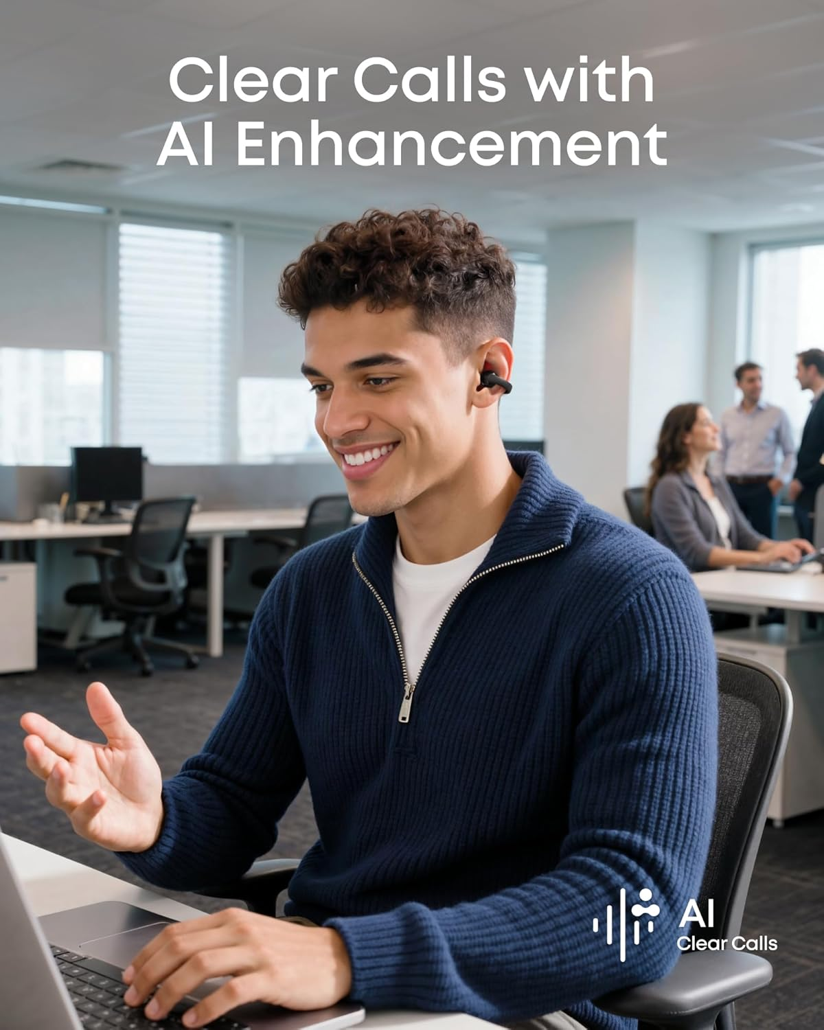 Soundcore C50I by Anker, Open-Ear Headphones, Clip-On Earbuds, Ultra-Comfort, Flexiclip Design, 12Mm Drivers for Powerful Bass, AI Clear Calls, 28H Playtime, Secure Fit, Hi-Res, IP55, Bluetooth 6.0 image number 5