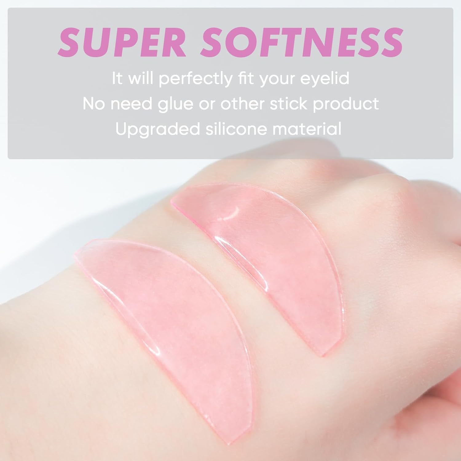 Lomansa Eyelash Lift Pads, Lash Lift Shields, Only for Perming No.1, Ultra Thin and Sticky, Multiple Use as Eye Patches or Eyelash Lift Tape for Salon (Rose)