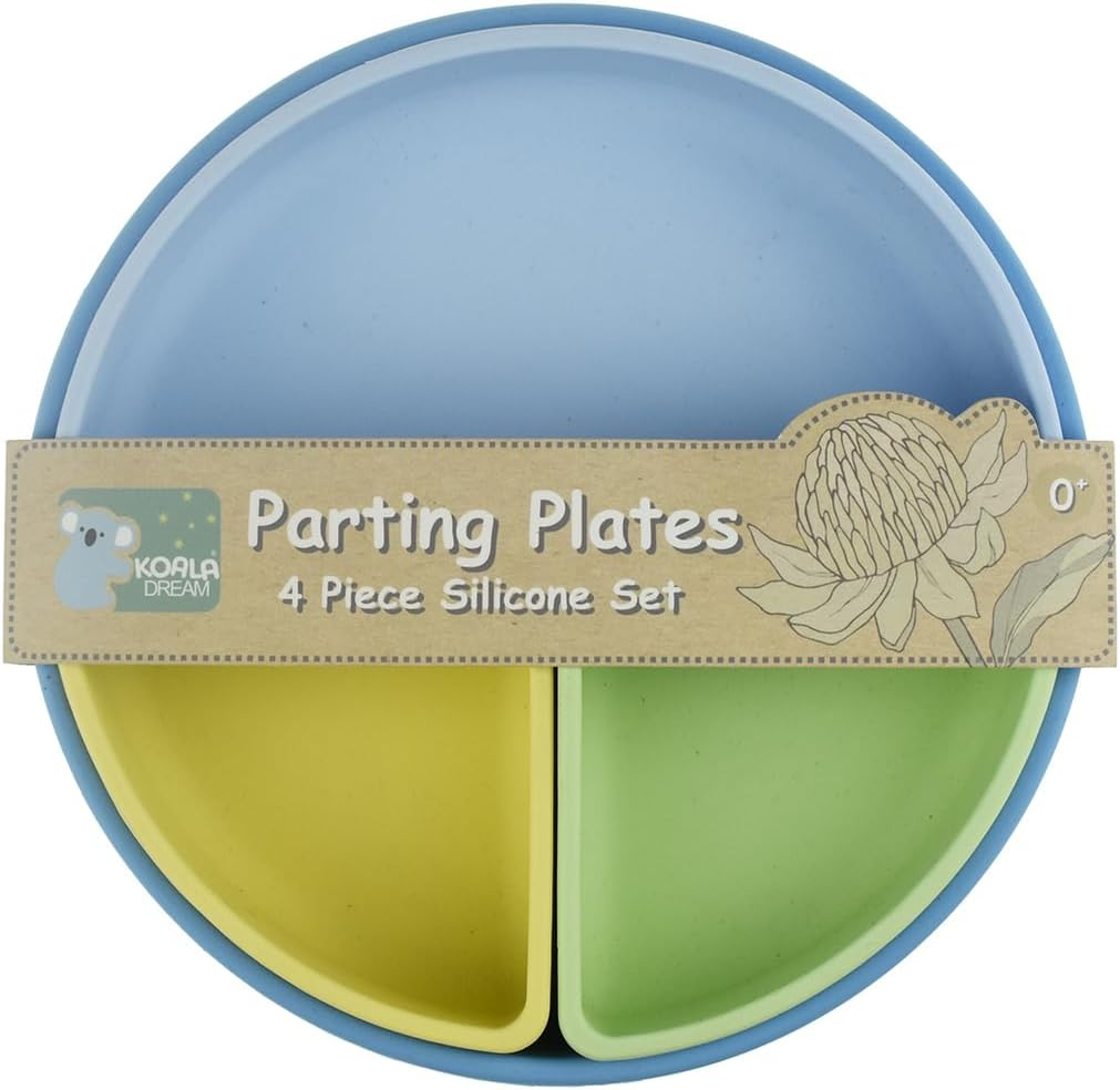Koala Dream Parting Plates 4-Piece Silicone Set | Bpa-Free, Toddler Feeding, Non-Slip, Dishwasher Safe image number 6