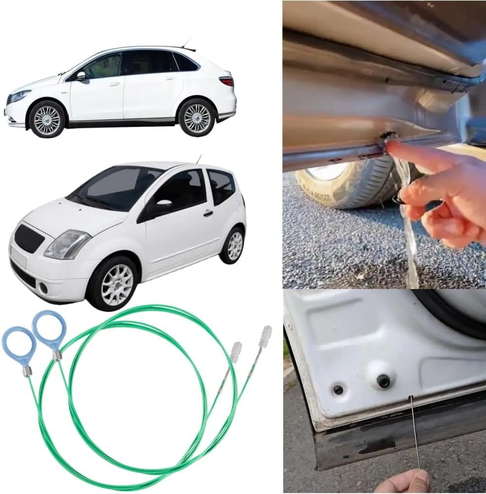 2Pcs 3M Long Drain Unblocker Wire Refrigerator Cleaning Brush,Car Sunroof Air Conditioner Tube Slim Drain Hole Cleaning Tool,Snake Drain for Car,Sunroof,Aquarium,Air Conditioner Tube. image number 4