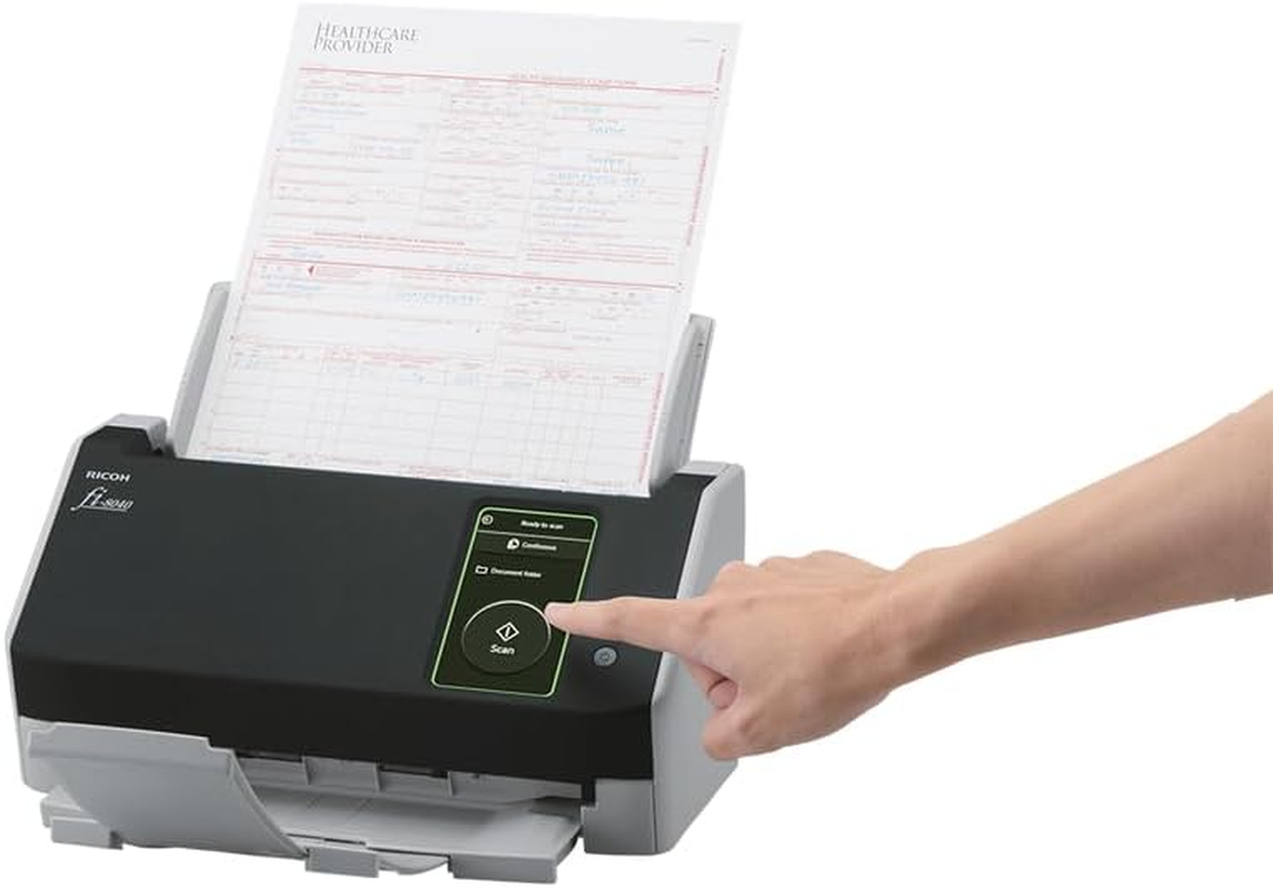 Fujitsu Ricoh Fi-8040 40PPM Document Scanner, Black/Grey image number 4