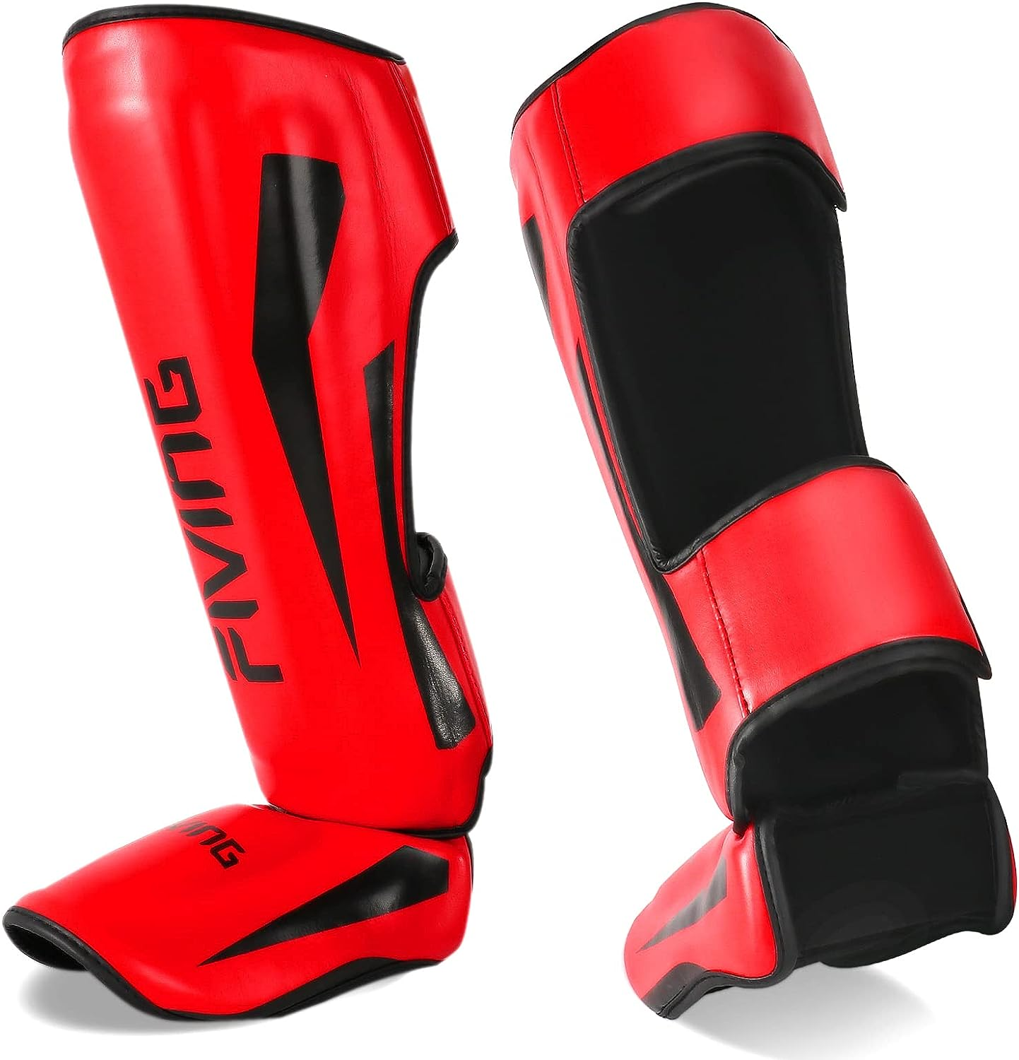 FIVING MMA Martial Arts Shin Guards &ndash; Padded, Adjustable Muay Thai Leg Guards with Instep Protection for Kickboxing/Mma Training and Sparring &ndash; Durable, Professional MMA Equipment