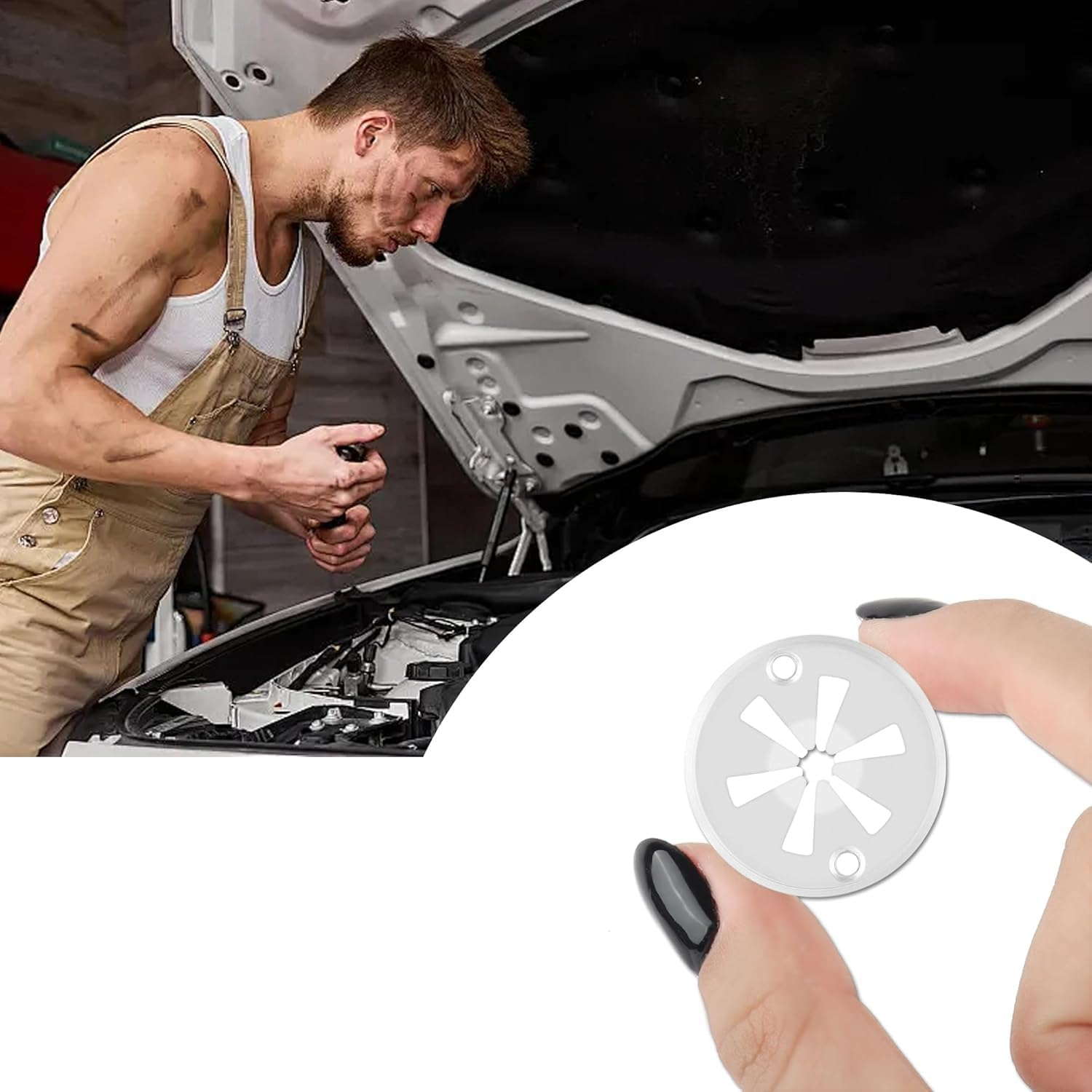 Heat Protection Plate Repair Kit for Car - 20-Piece Set with 52 Mm and 30 Mm Clamping Discs - Compatible with OE Number N90335004 - High-Quality Exhaust Repair Kit - Easy Assembly image number 6